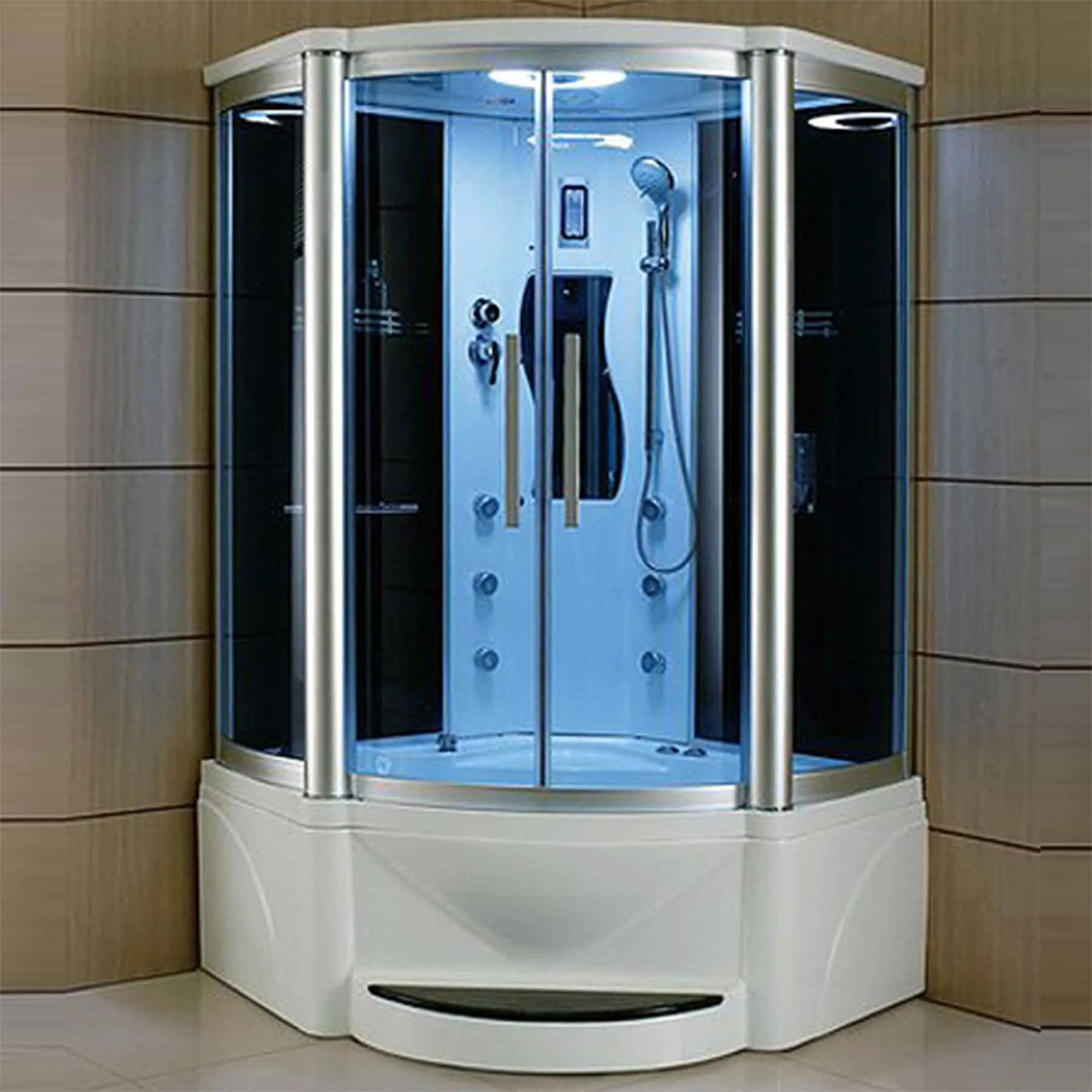 Mesa WS-600P 55L x 55W x 87H 1 Person Jetted Tub Steam Shower - image 1