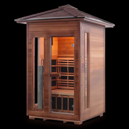 Enlighten Rustic 2 Person Low EMF Outdoor Infrared Sauna