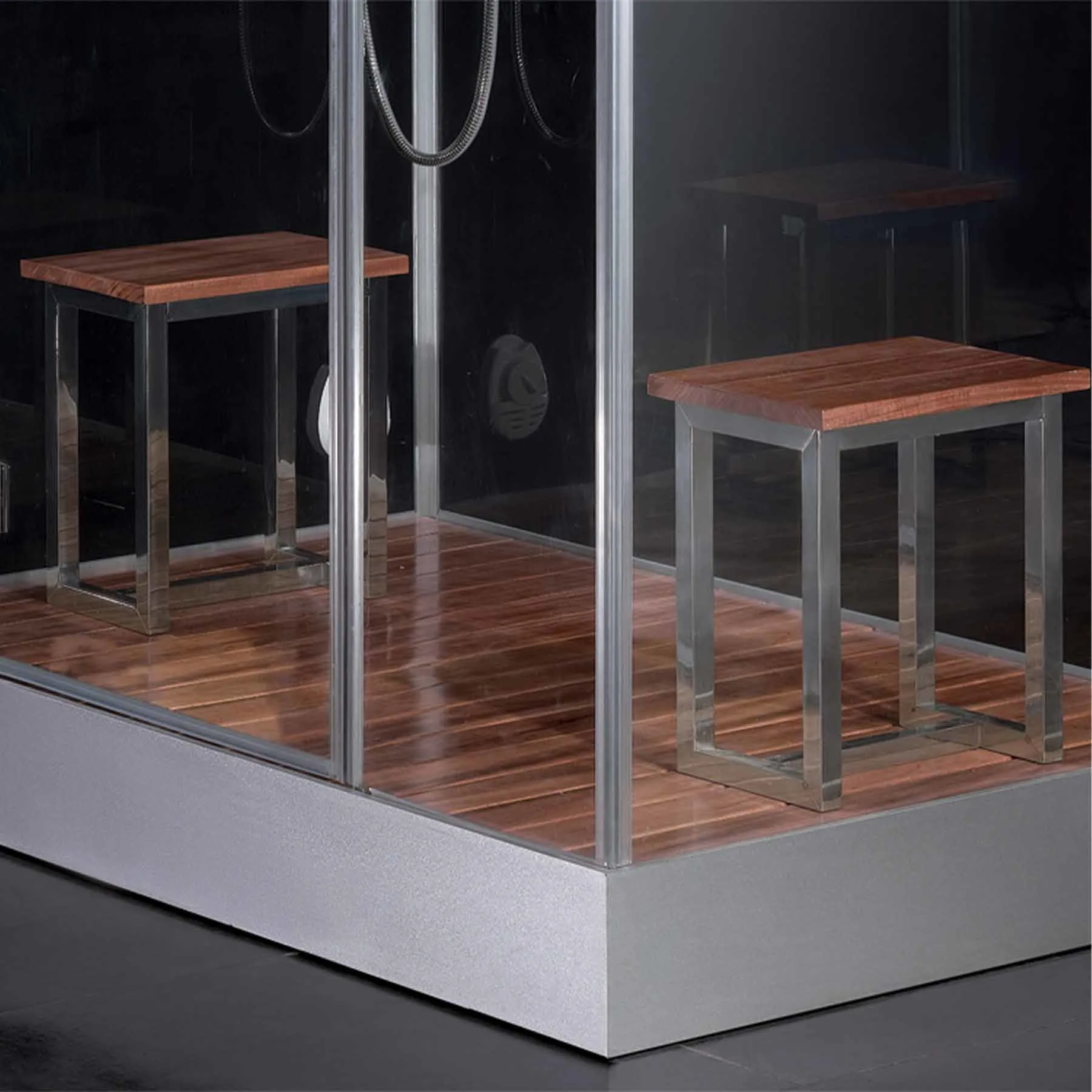Platinum DZ961F8 59L x 35W x 87H 2 Person Walk In Steam Shower - image 4