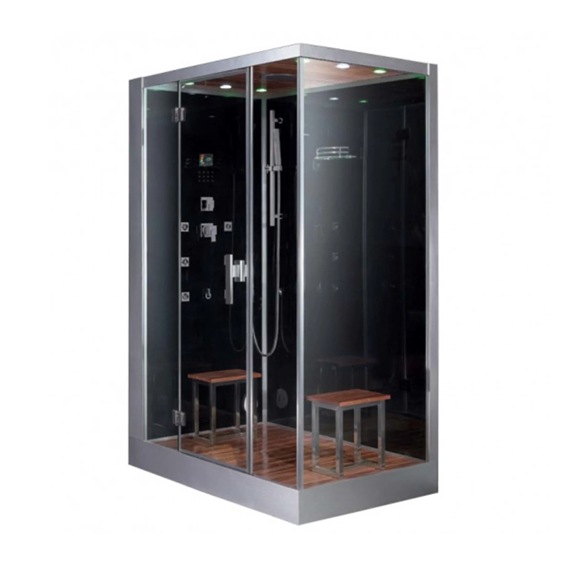 Platinum DZ961F8 59L x 35W x 87H 2 Person Walk In Steam Shower
