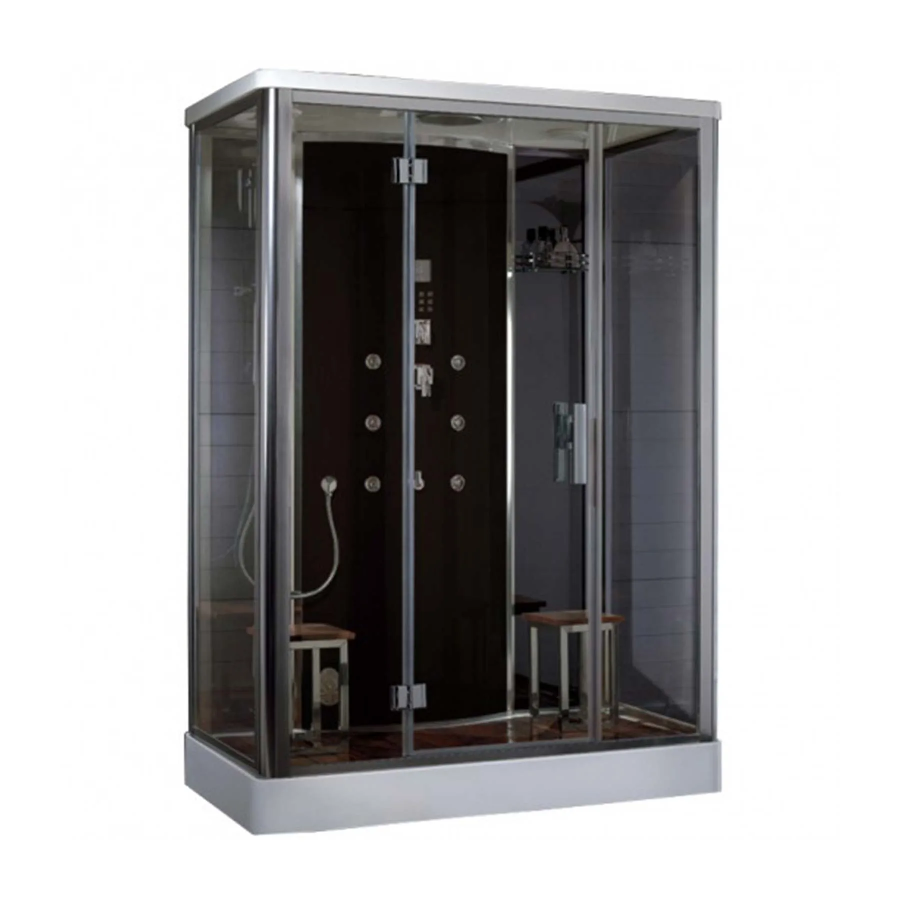 Platinum DZ956 59L x 35W x 87H 2 Person Walk In Steam Shower