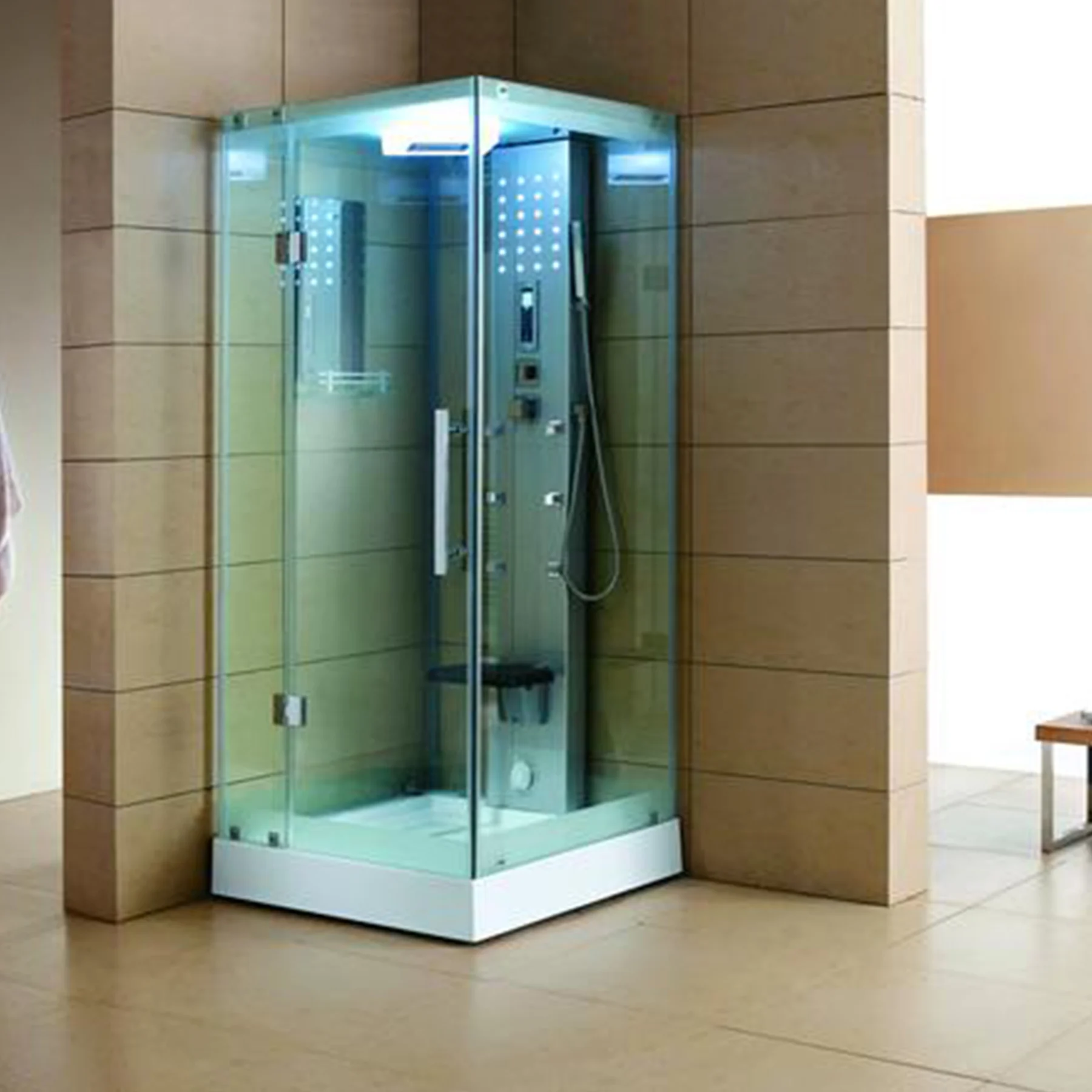 Mesa WS-303 32L x 32W x 85H 1 Person Walk In Steam Shower - image 1
