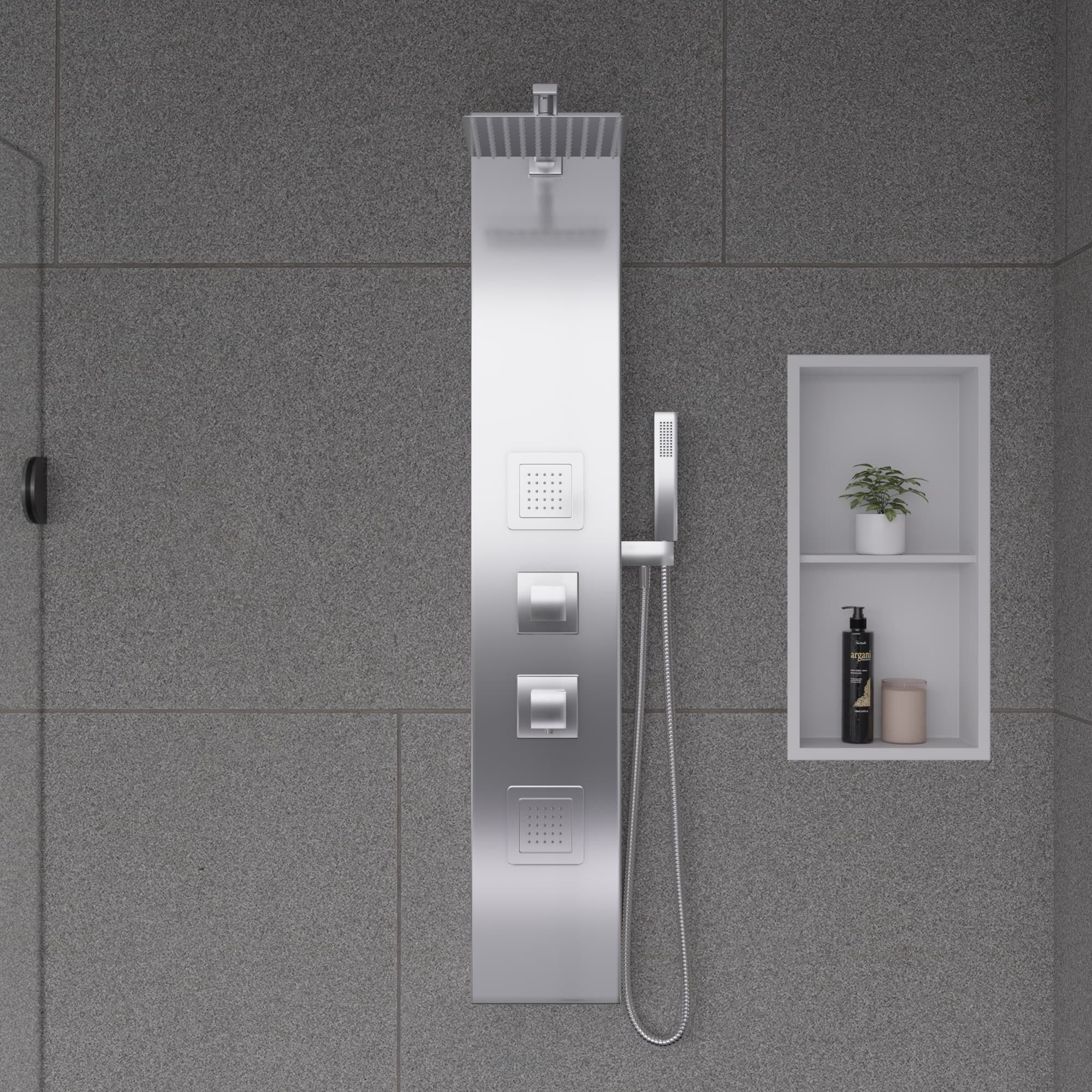 ALFI ABSP60W White Aluminum Shower Panel