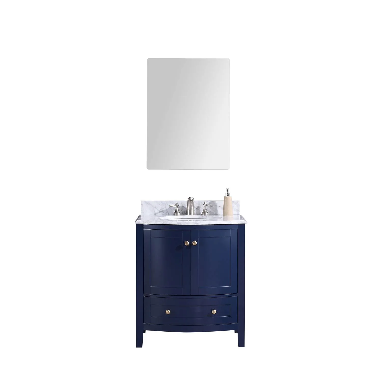 Legion Furniture 30 Inch Marble Top White Ceramic Sink Vanity Cabinet