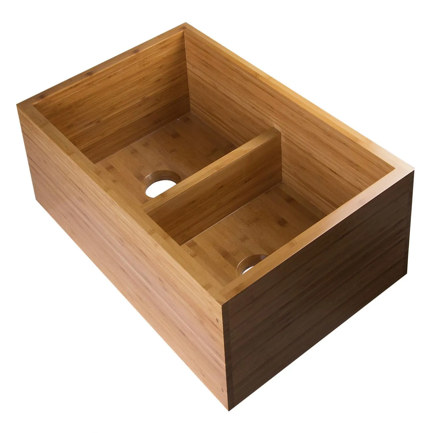 ALFI AB3321 33 inch Double Bowl Bamboo Farm Front Kitchen Sink - image 1
