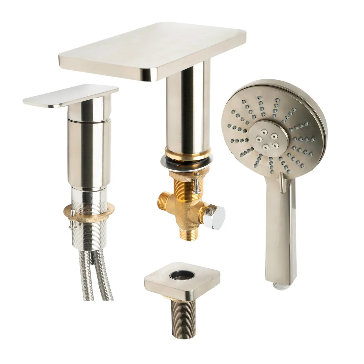ALFI AB2879 Deck Mounted Tub Filler With Showerhead