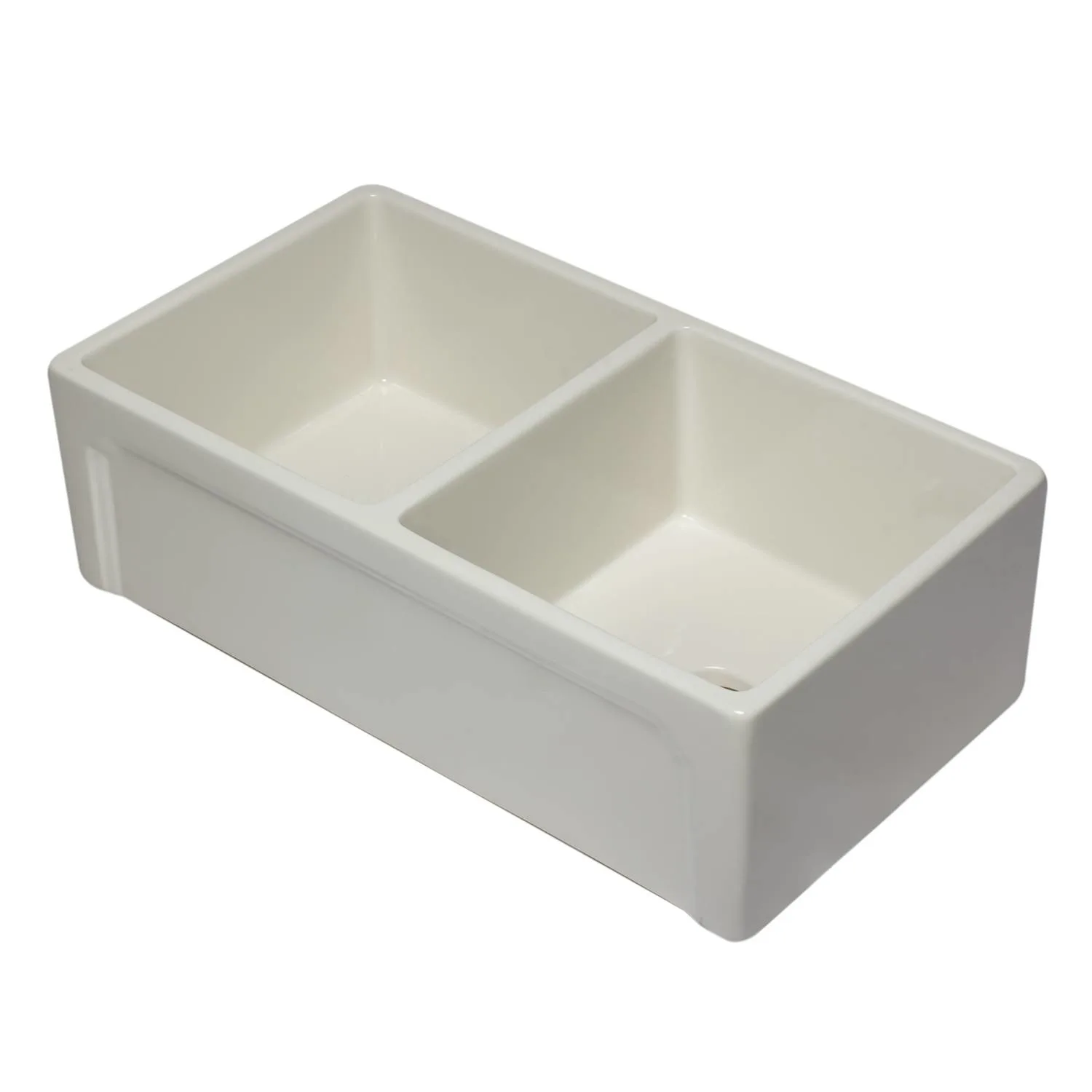 ALFI AB3318DB 33 in Reversible Double Bowl Fireclay Farm Kitchen Sink - image 1