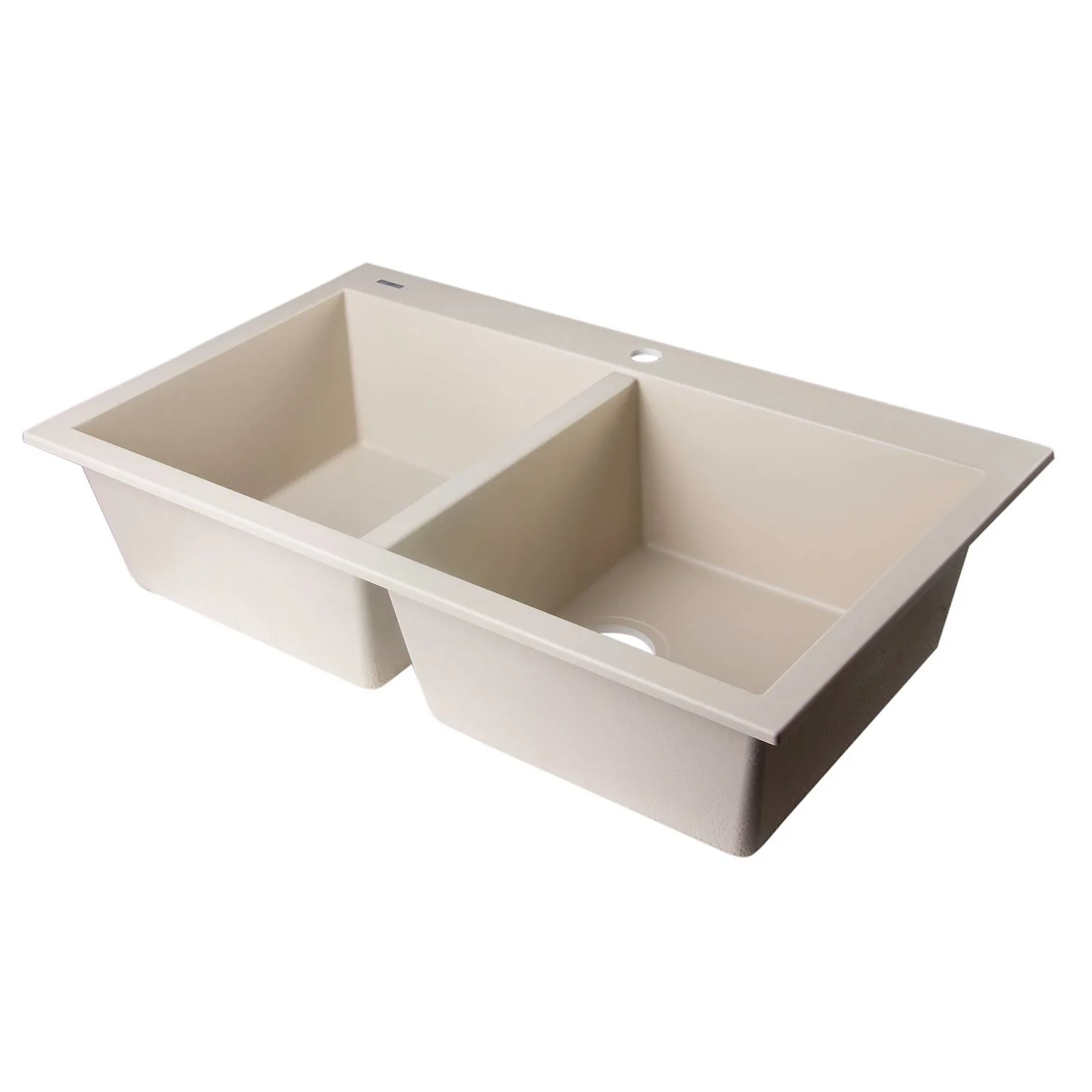 ALFI AB3420DI 34 inch Double Bowl Granite Drop-in Kitchen Sink