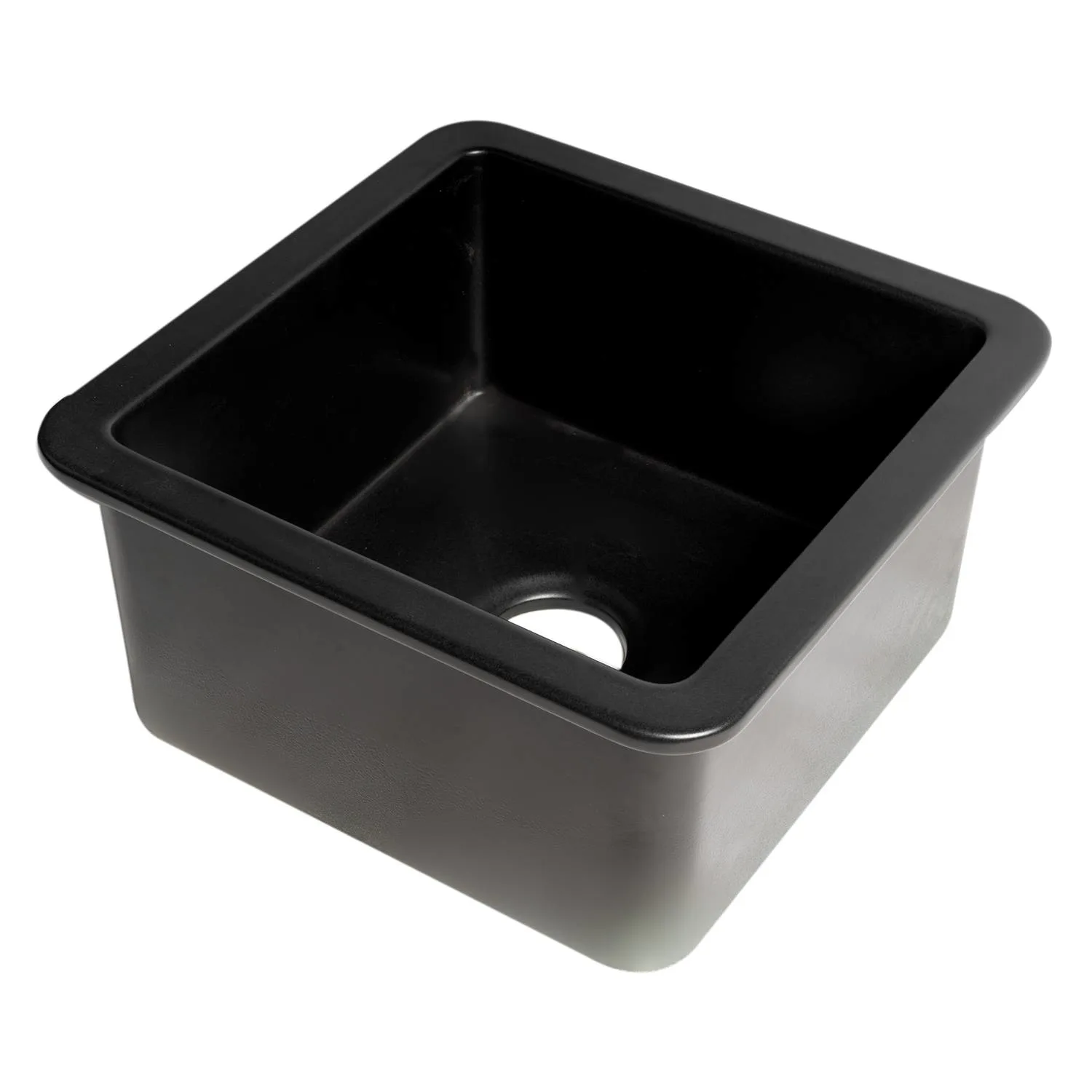 ALFI ABF1818S 18 in Square Fireclay Reversible Prep Kitchen Sink
