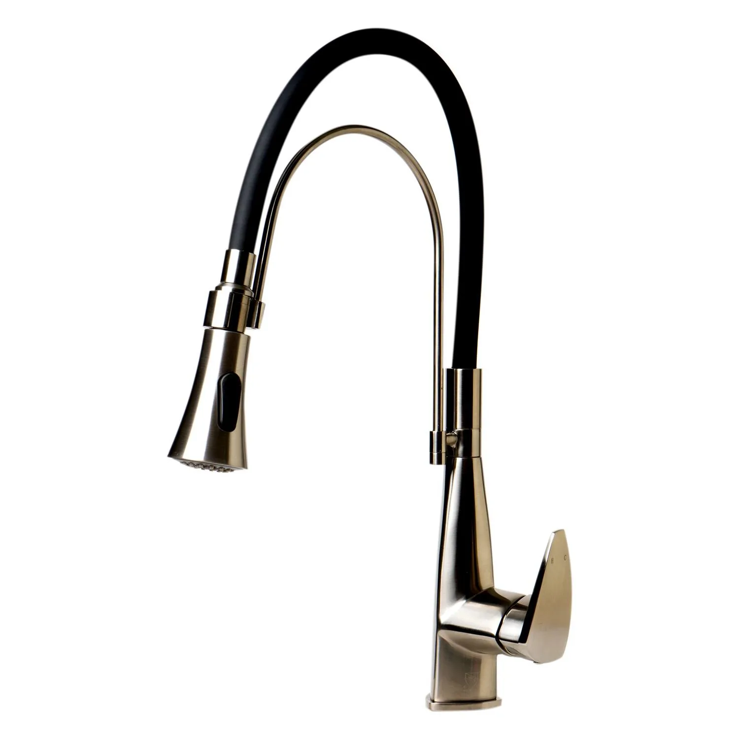 ALFI ABKF3001 With Black Rubber Stem Kitchen Faucet With Rubber Stem