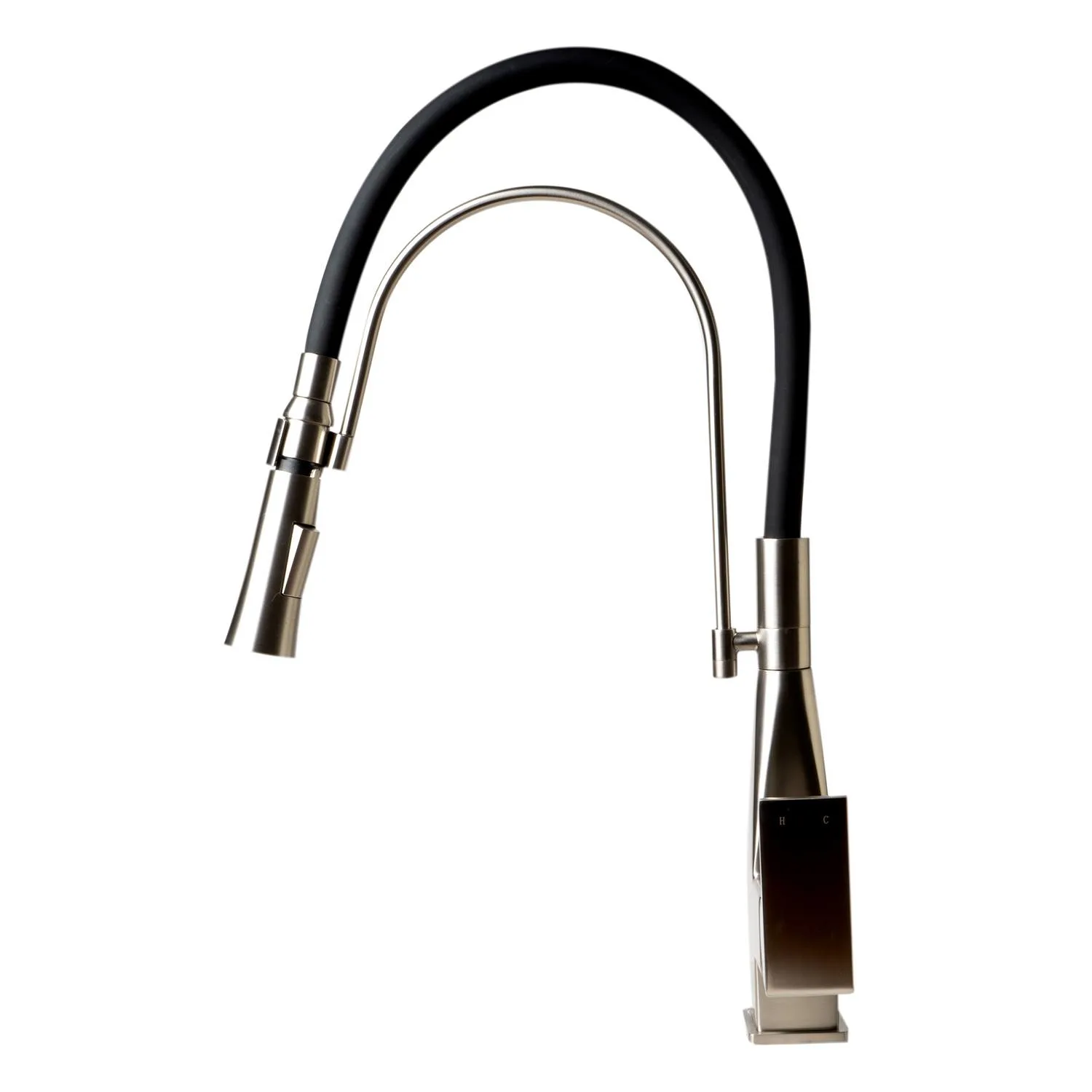 ALFI ABKF3023 Square Kitchen Faucet With Rubber Stem