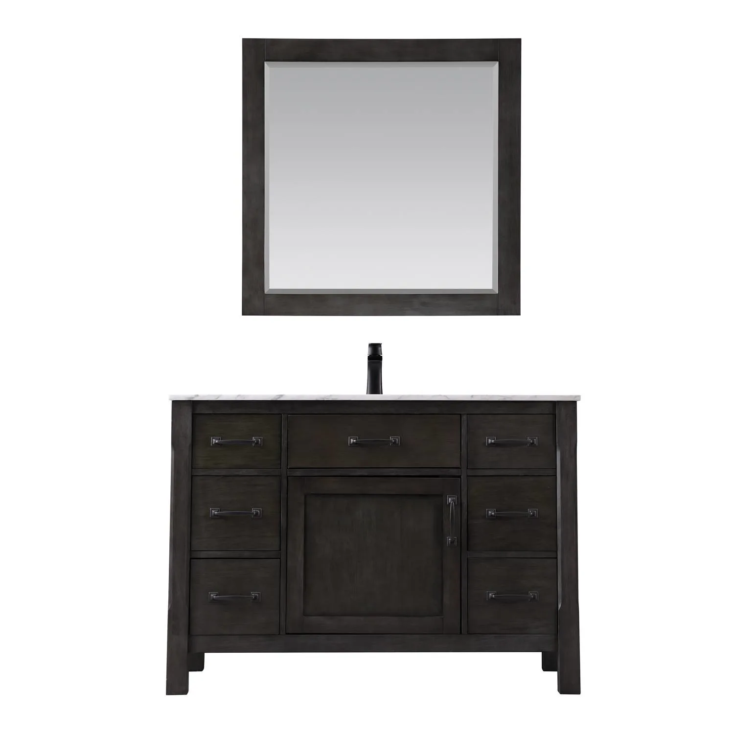 Altair Maribella 48 Inch Solid Plywood White Carrara Single Vanity