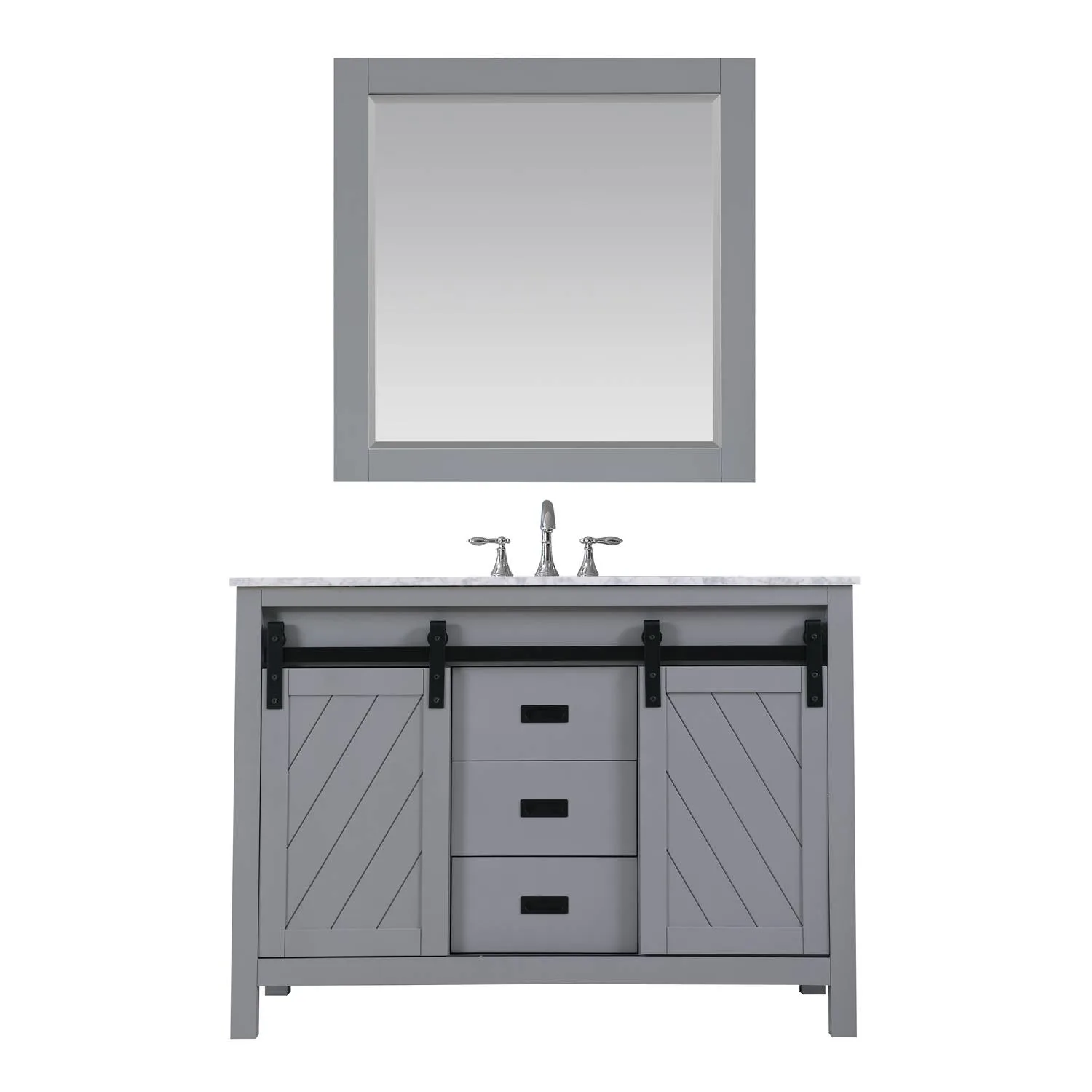 Altair Kinsley 48 Inch Solid Plywood White Carrara Single Vanity