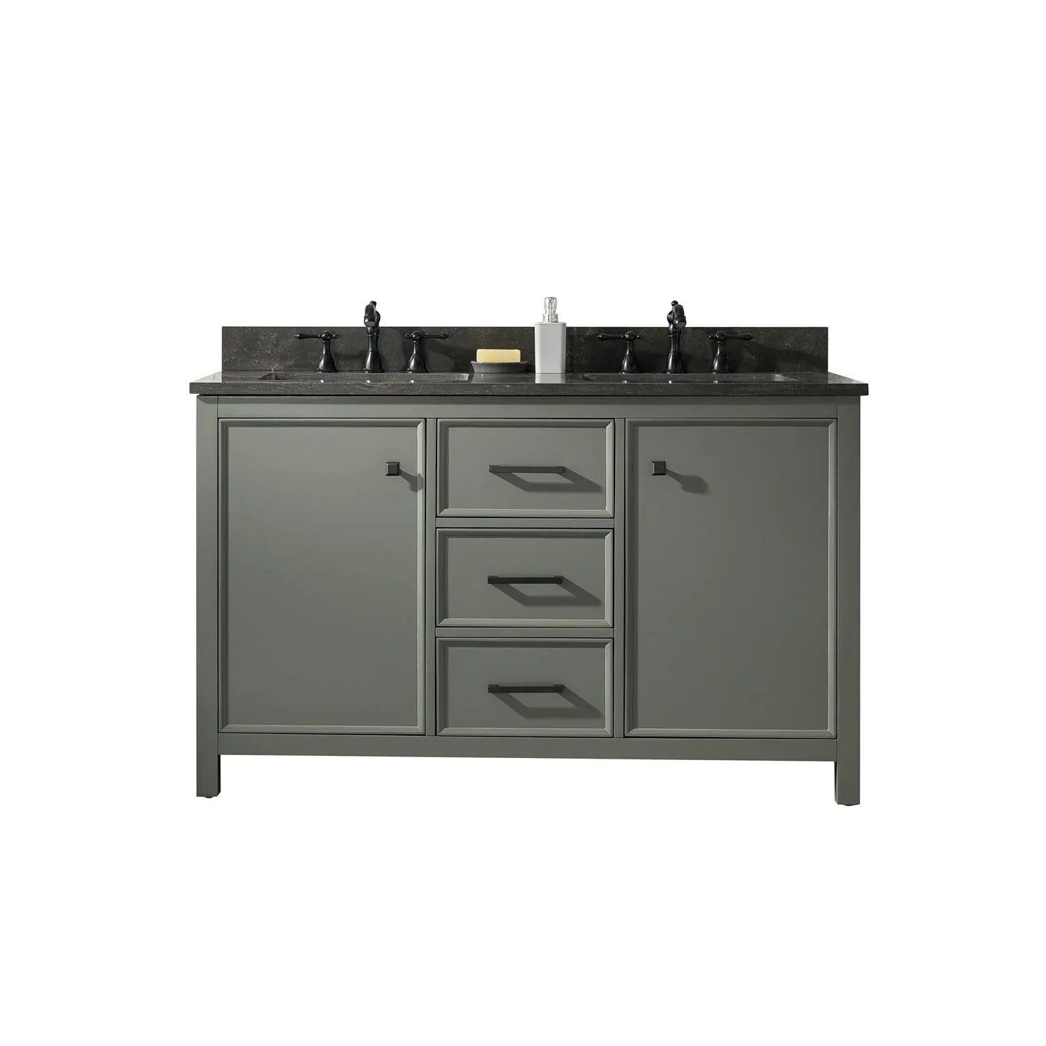Legion Furniture 54 Inch Blue Lime Stone Top Pewter Green Vanity Cabinet - image 1