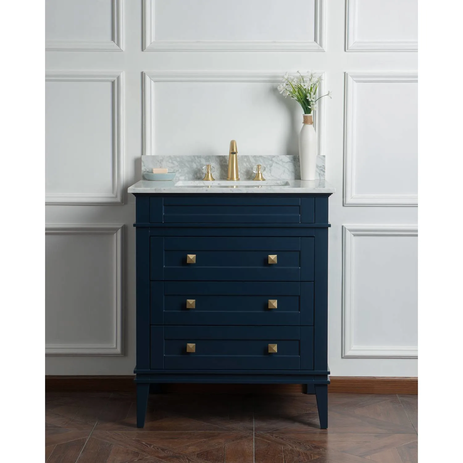 Legion Furniture 30 Inch Carrara White Top Square Basin Vanity Cabinet - image 1