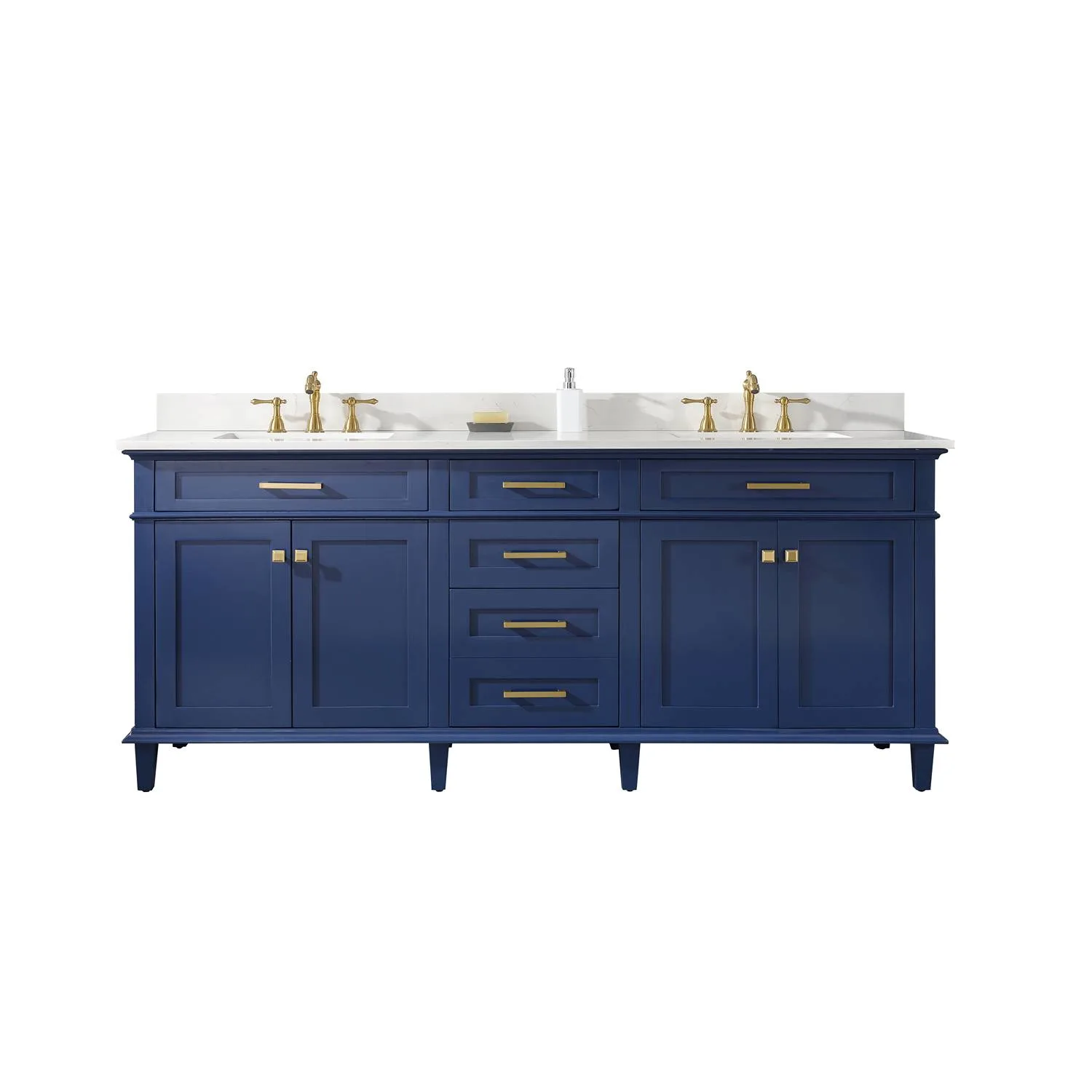 Legion Furniture 80 Inch Carrara White Top Double Sink Vanity Cabinet
