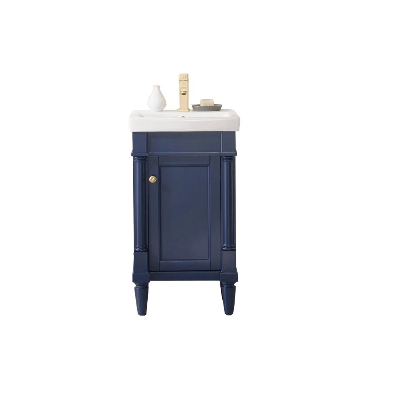 Legion Furniture 18 Inch White Ceramic Top and Sink Vanity Cabinet