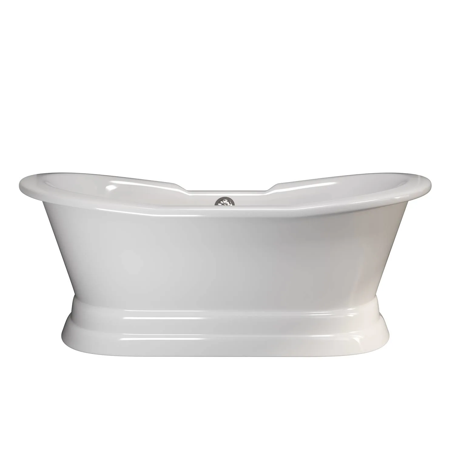 Cambridge Plumbing 71 Inch Double Ended Pedestal Cast Iron Bathtub