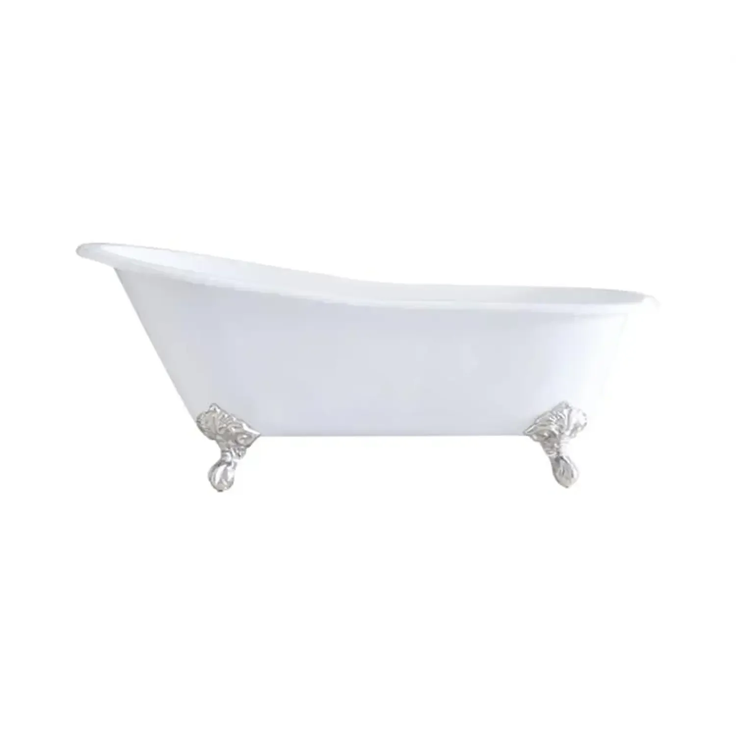 Cambridge Plumbing 61 Inch Freestanding Slipper Cast Iron Bathtub