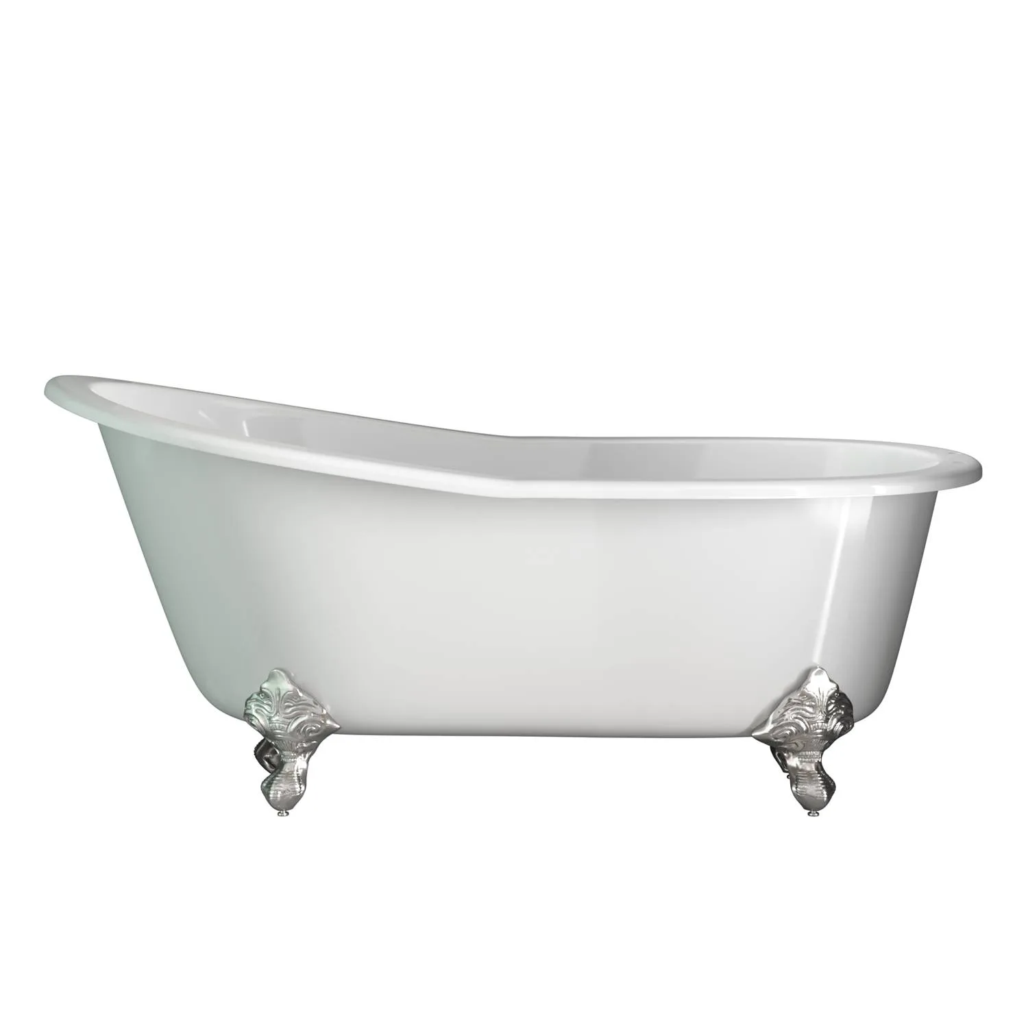 Cambridge Plumbing 67 Inch Freestanding Slipper Cast Iron Bathtub