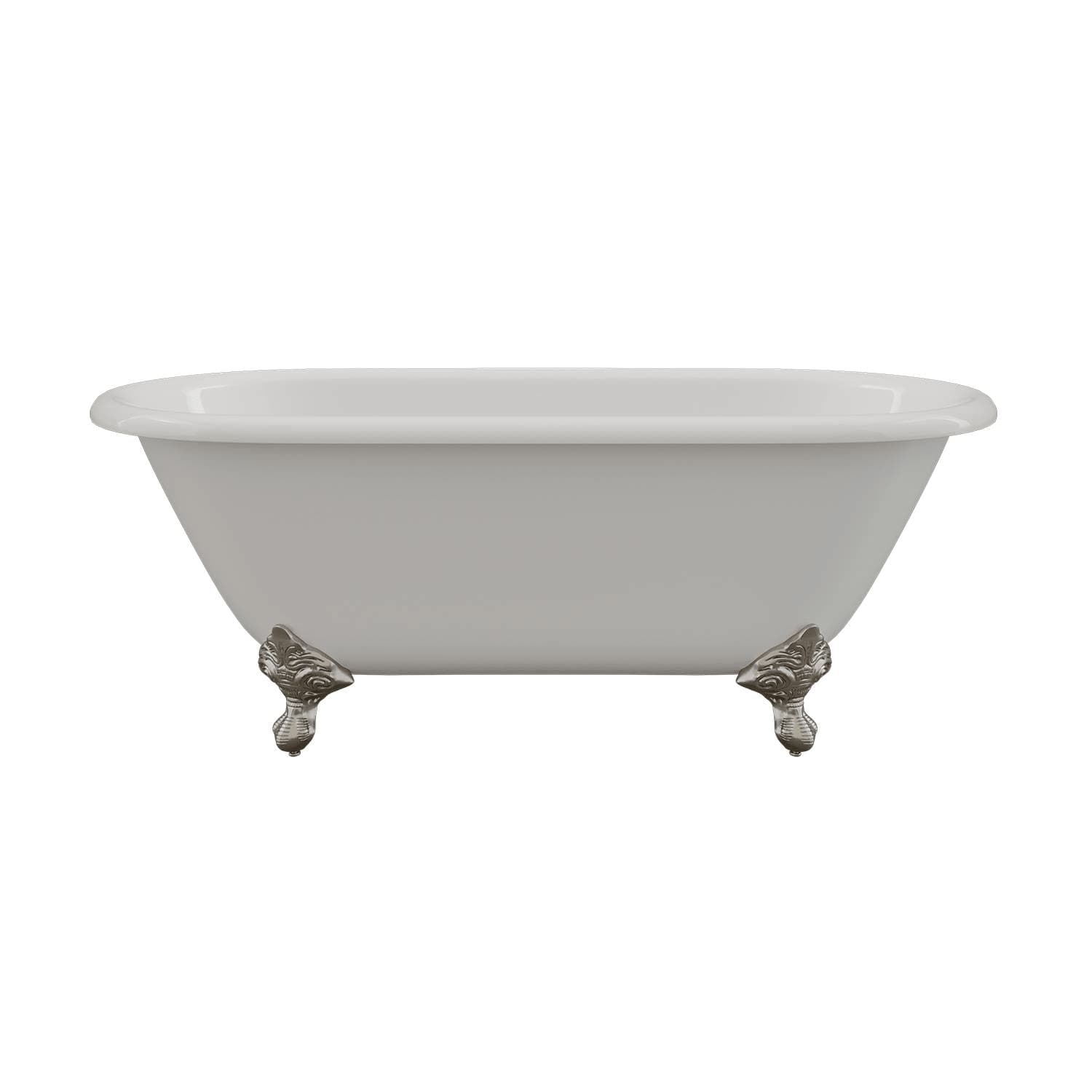 Cambridge Plumbing 60 Inch Double Ended Clawfoot Cast Iron Bathtub