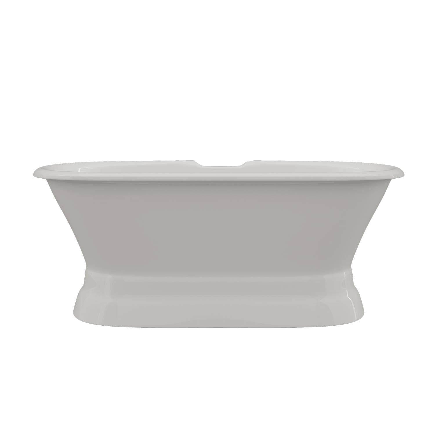 Cambridge Plumbing 60 Inch Double Ended Pedestal Cast Iron Bathtub