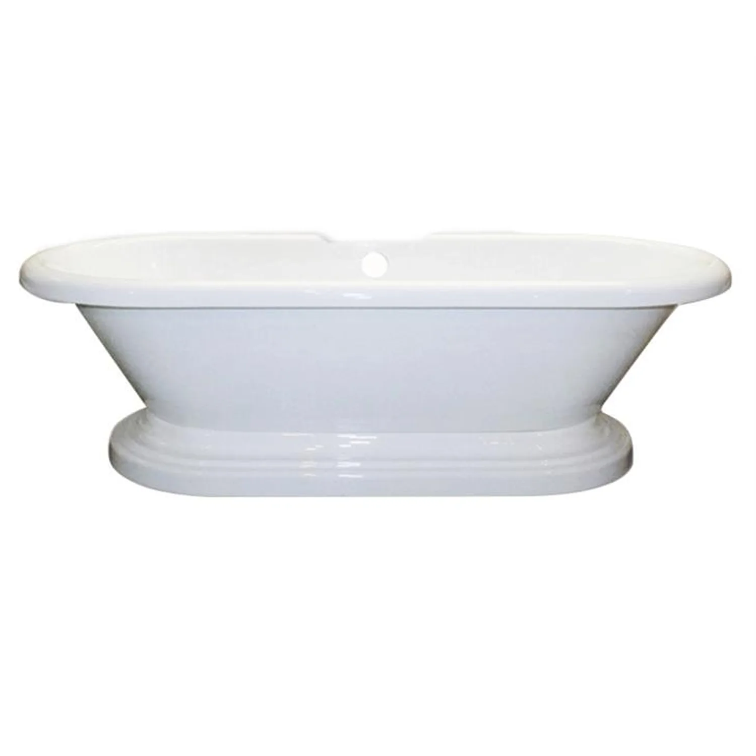 Cambridge Plumbing 60 Inch Double Ended Pedestal Acrylic Bathtub