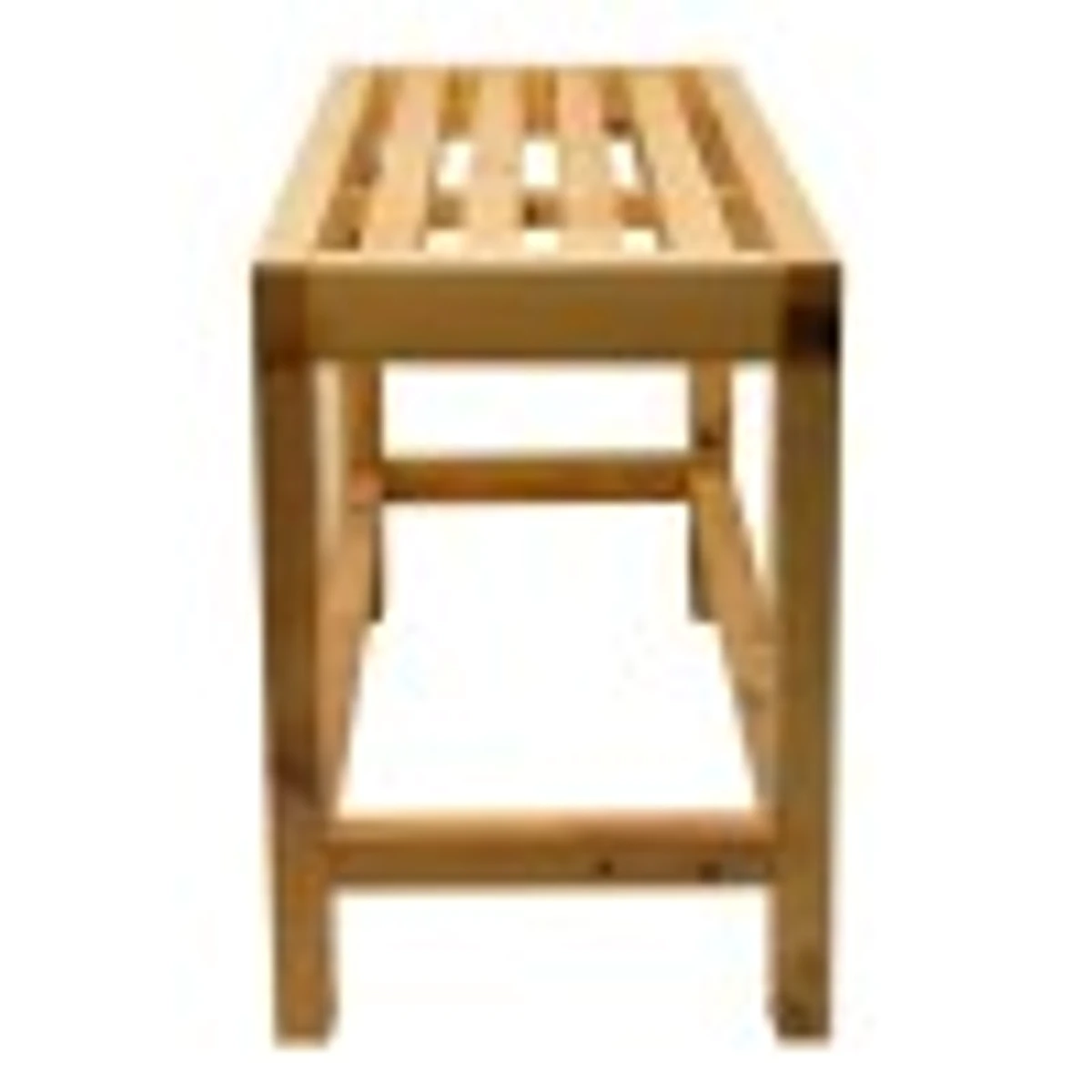 ALFI ALFI AB4401 Solid Wooden Sitting Bench Shower Stool - side view