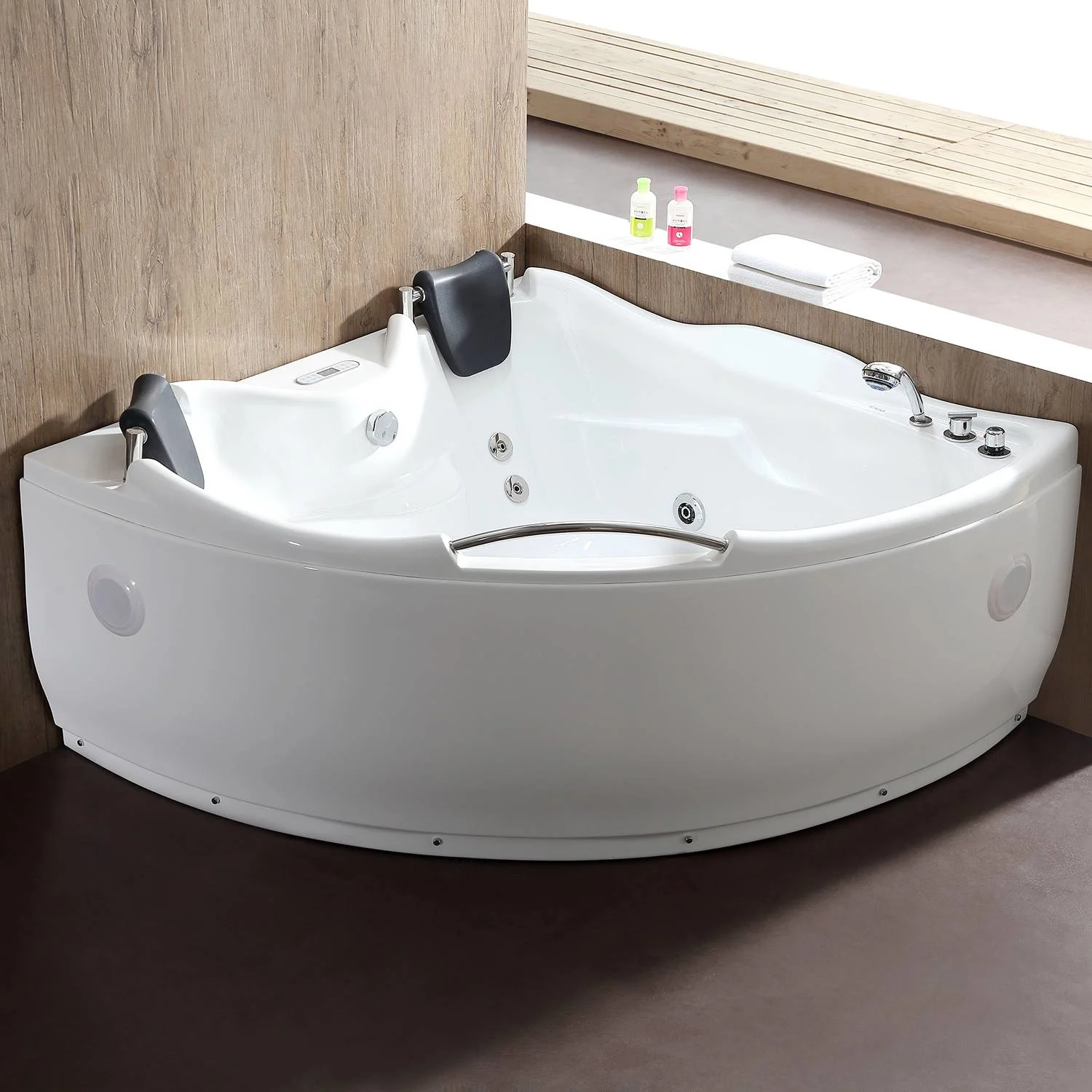 EAGO AM125ETL 5 ft 2 Person Acrylic Corner Whirlpool Bathtub - image 7