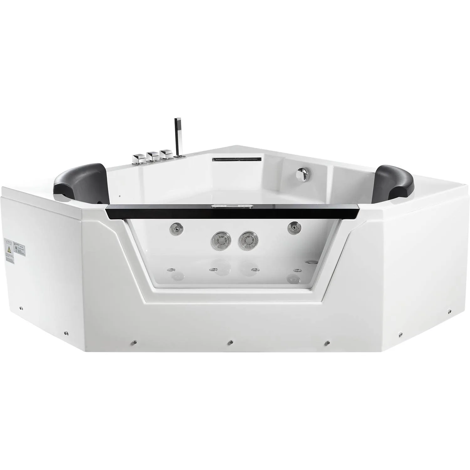 EAGO AM156ETL 5 ft 2 Person Acrylic Corner Whirlpool Bathtub - image 3