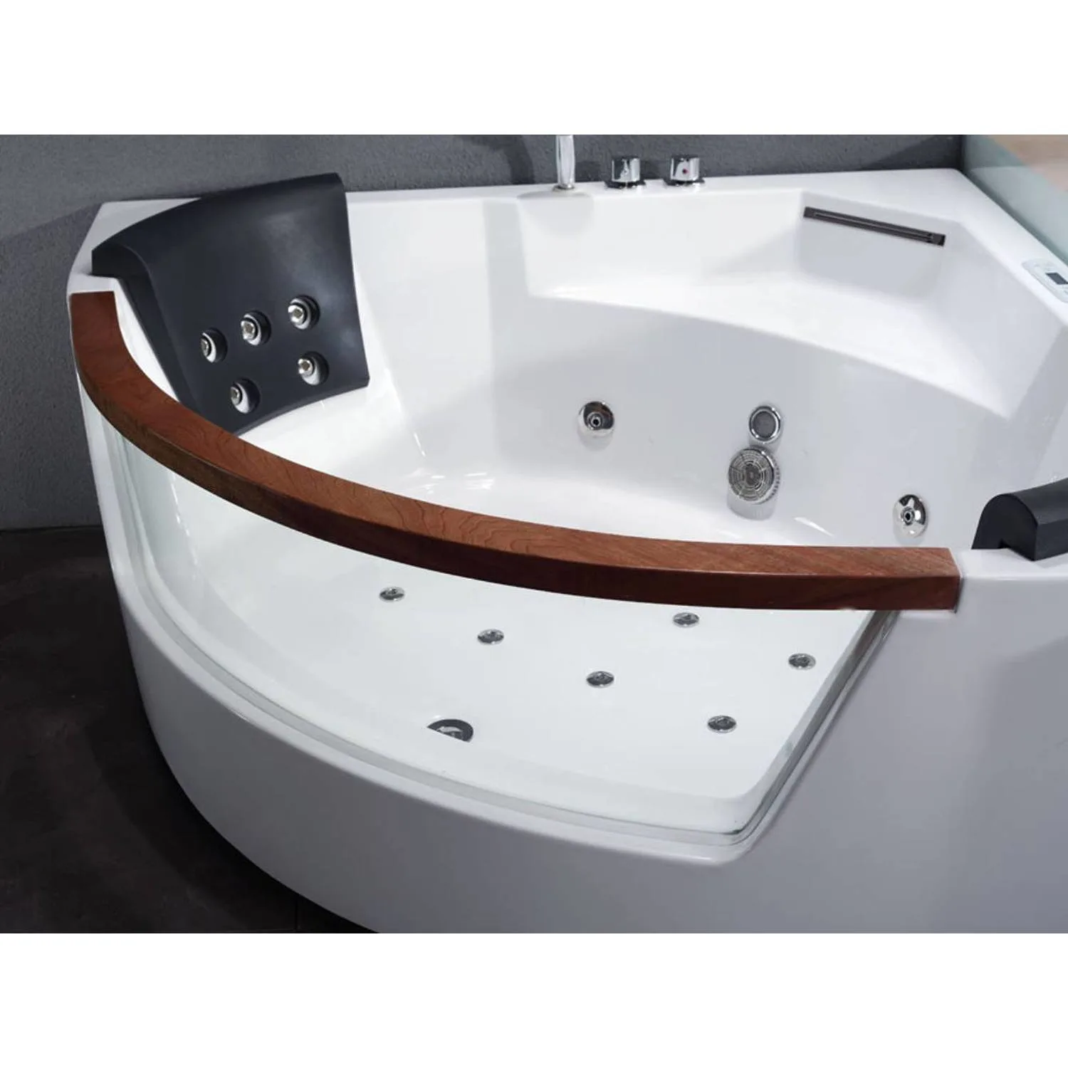 EAGO AM197ETL 5 ft 2 Person Acrylic Round Whirlpool Bathtub - image 3
