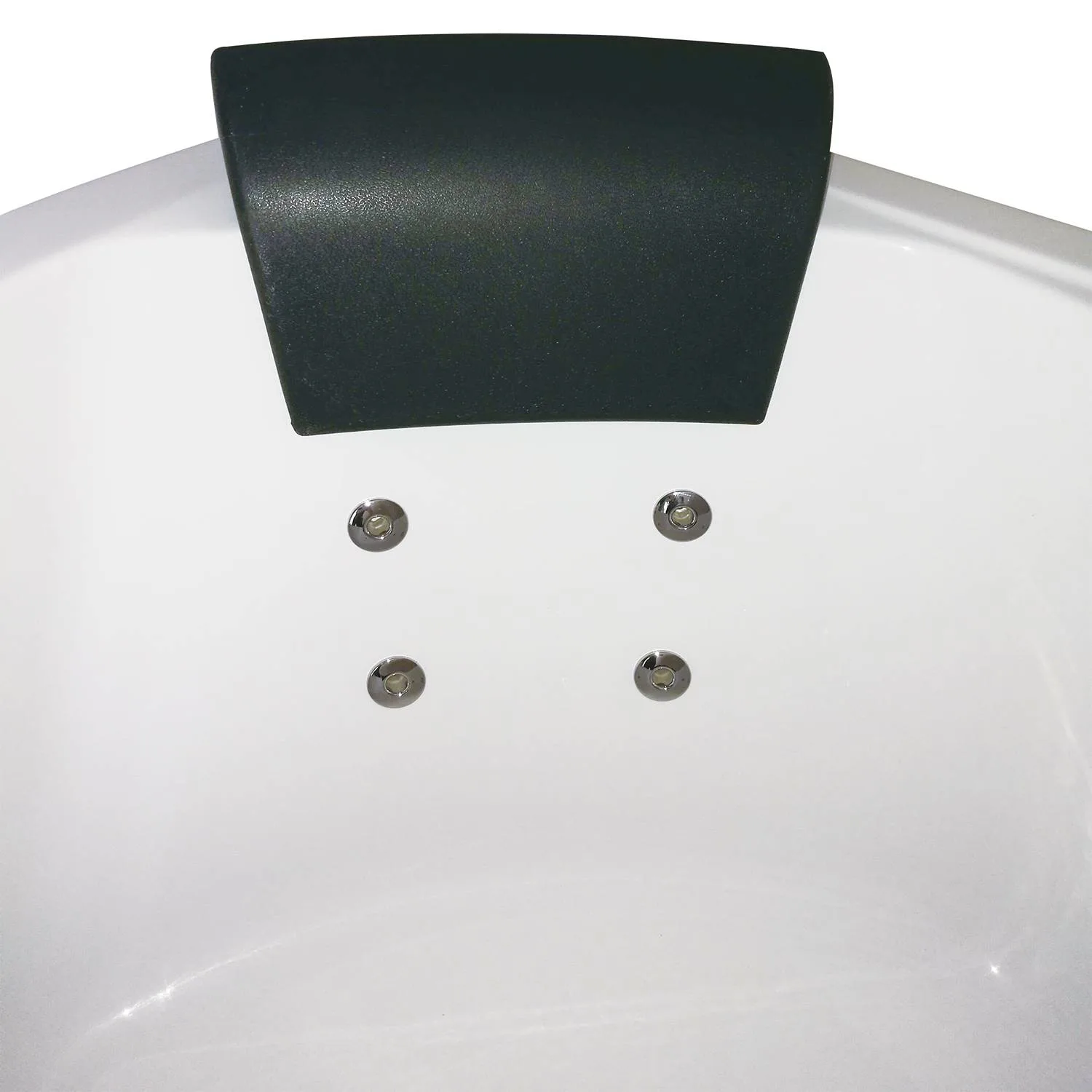 EAGO AM200 59 in Round Double Seat Corner Whirlpool Bathtub With Fixtures - image 6