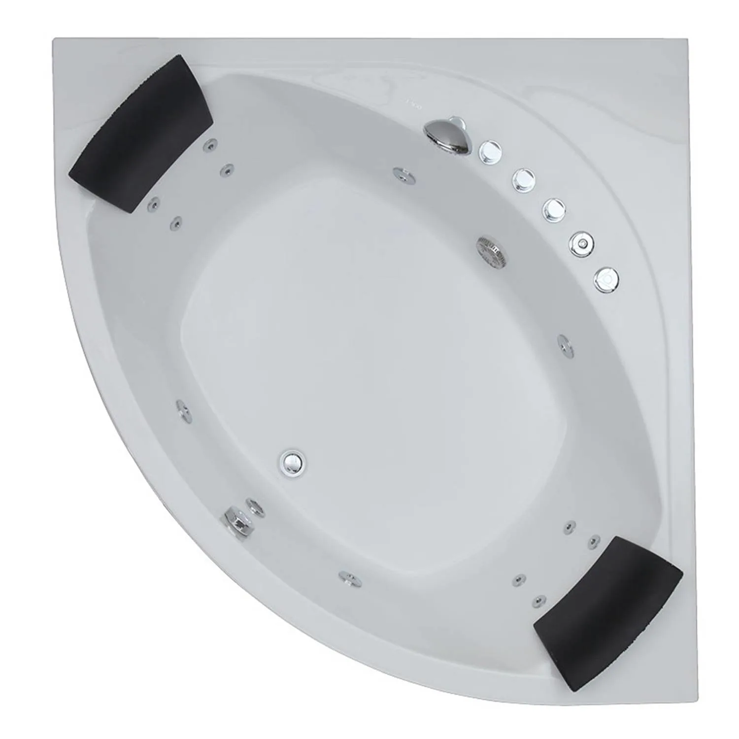 EAGO AM200 59 in Round Double Seat Corner Whirlpool Bathtub With Fixtures - image 7