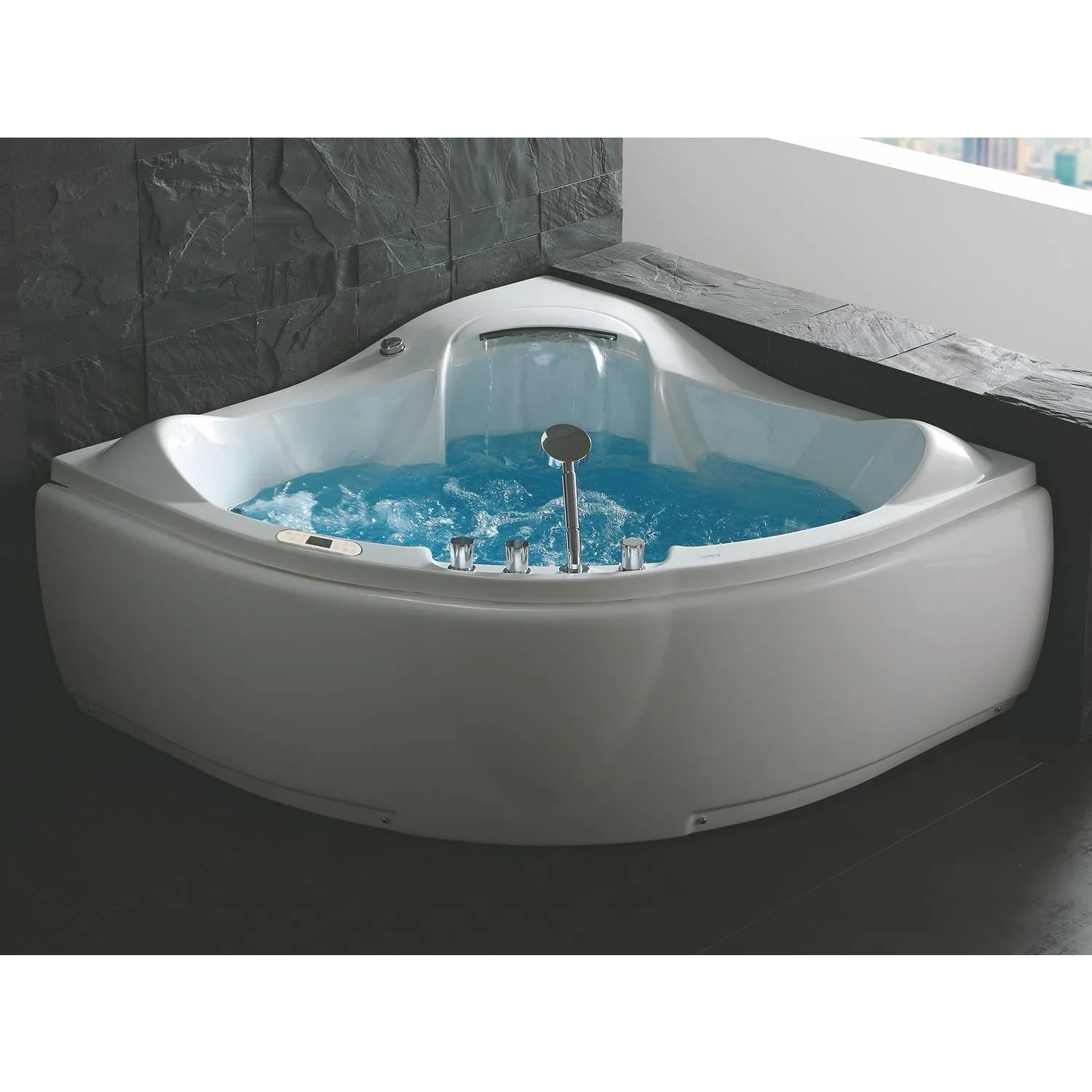 EAGO AM208ETL 5 ft 2 Person Rectangular Waterfall Whirlpool Bathtub - image 3