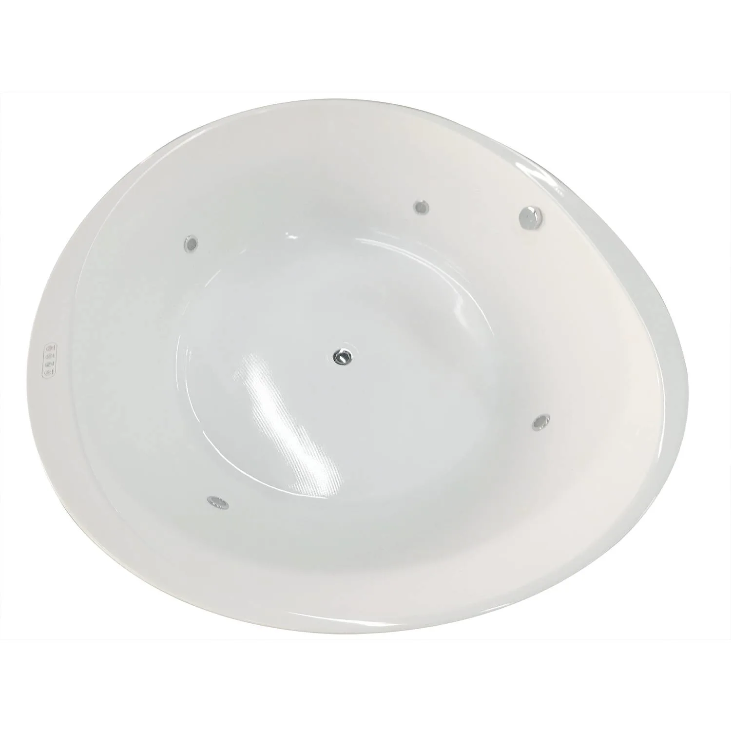 EAGO AM2130 66 inch Acrylic Round Free Standing Air Bubble Bathtub - image 2