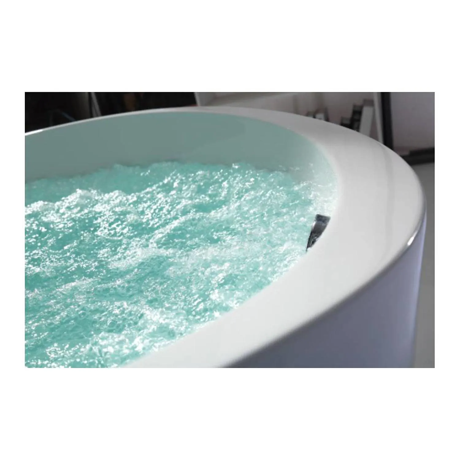 EAGO AM2130 66 inch Acrylic Round Free Standing Air Bubble Bathtub - image 10