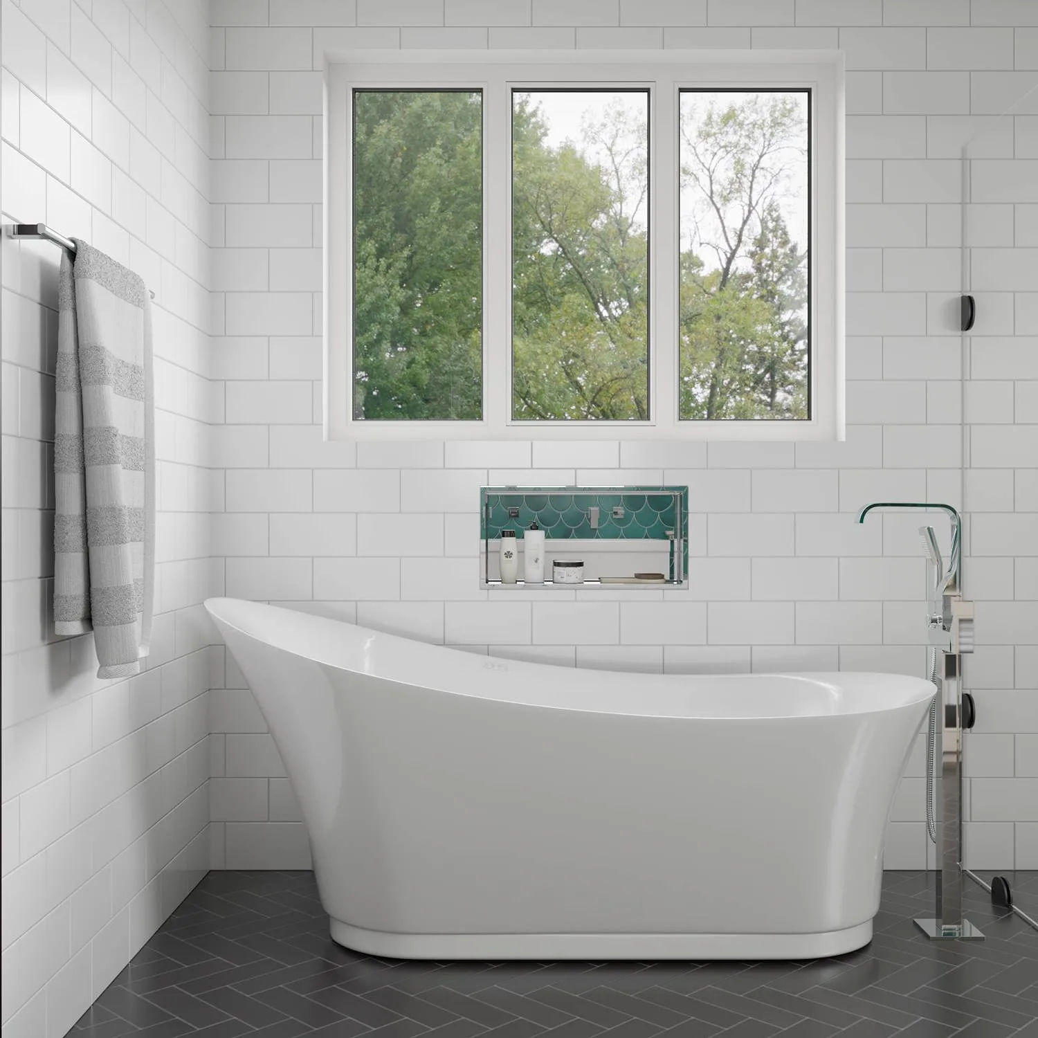 EAGO AM2140 6 ft Free Standing Air Bubble Bathtub - image 10