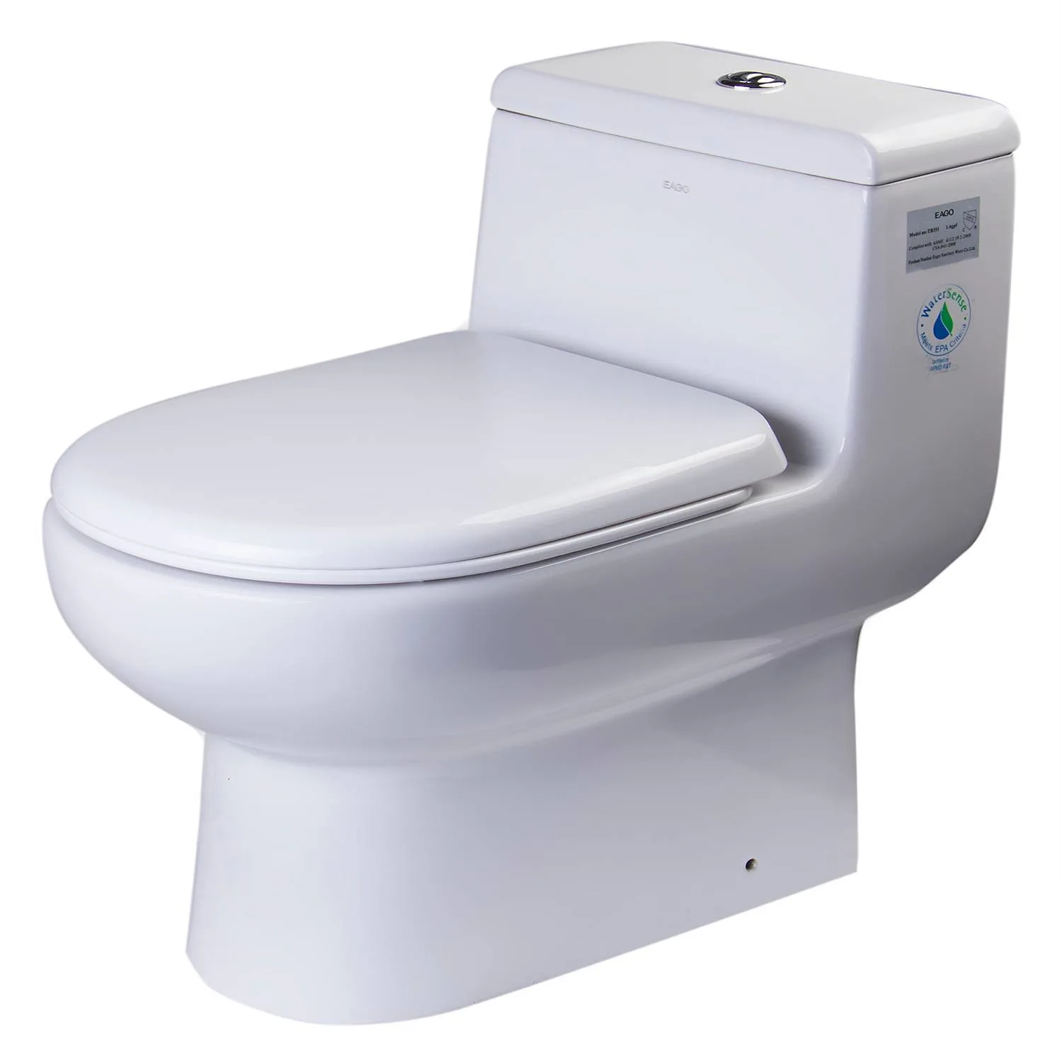 EAGO TB351 Dual Flush Eco-friendly Ceramic Toilet - image 1