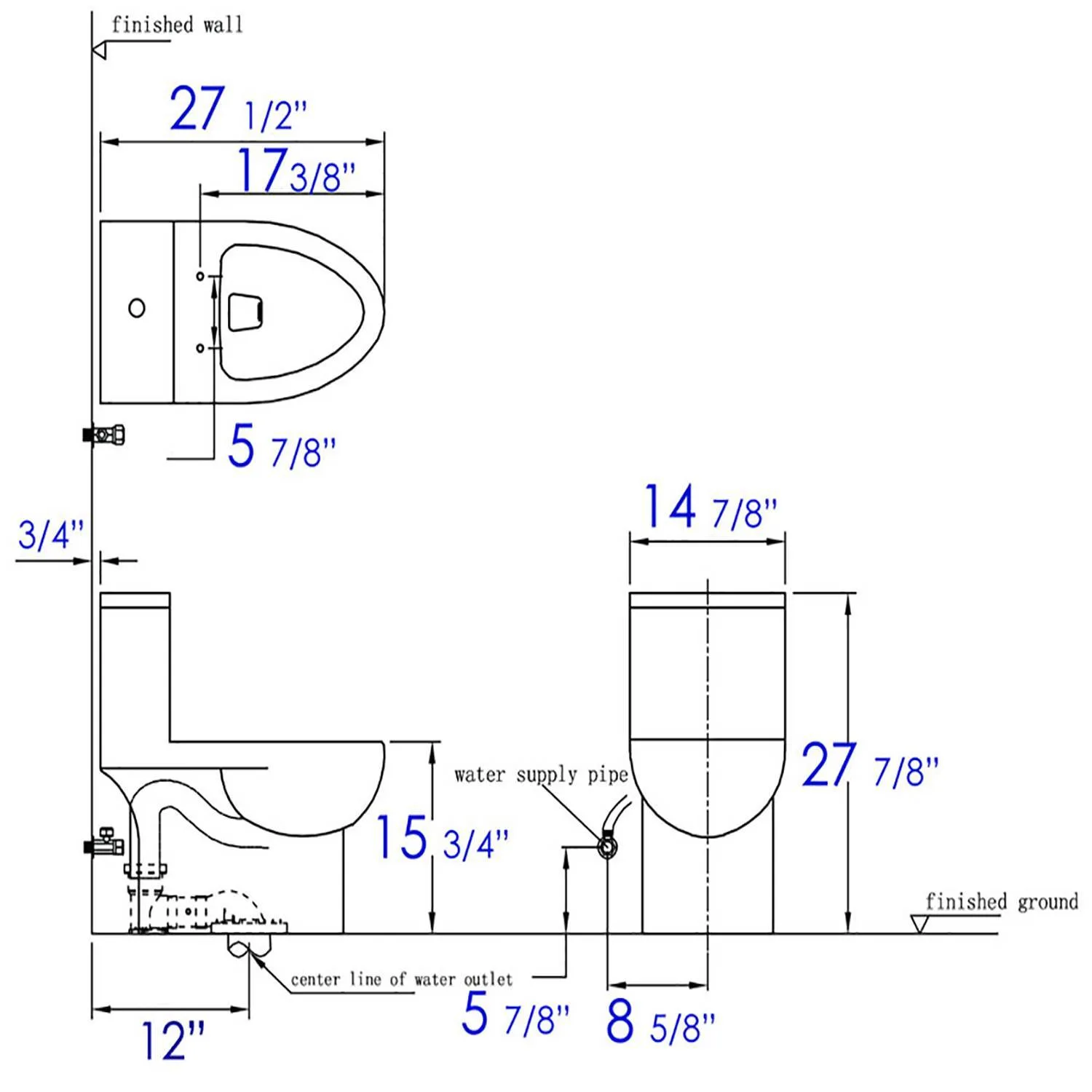 EAGO TB359 Dual Flush Eco-friendly Ceramic Toilet - image 10