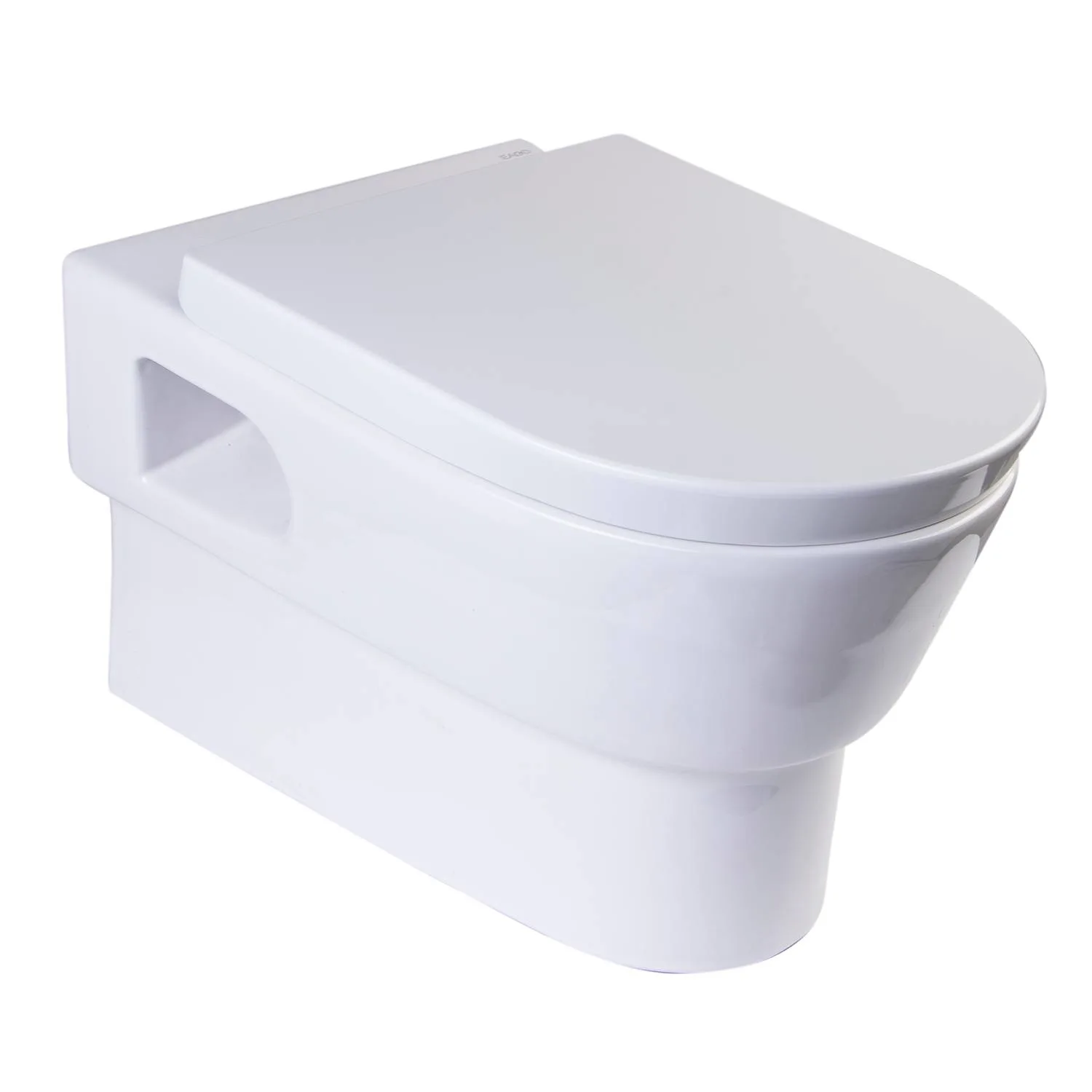 EAGO WD332 Round Modern Dual Flush Wall Mounted Toilet Bowl - image 3