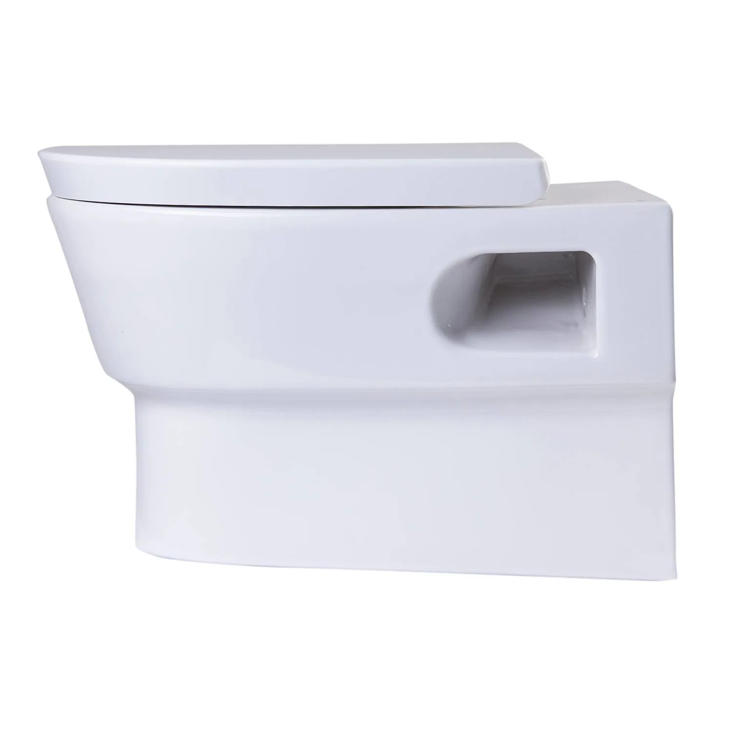 EAGO WD332 Round Modern Dual Flush Wall Mounted Toilet Bowl - image 6