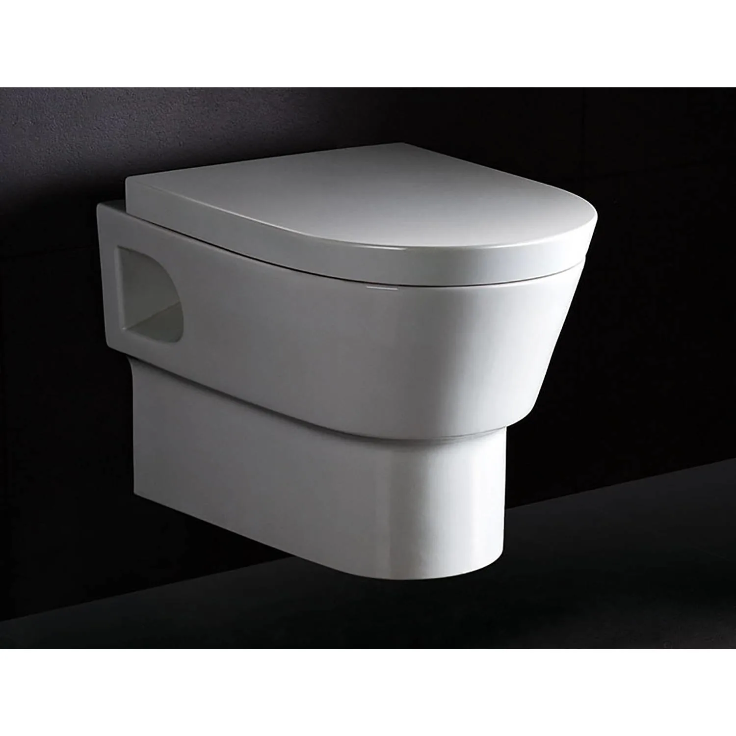 EAGO WD332 Round Modern Dual Flush Wall Mounted Toilet Bowl - image 8