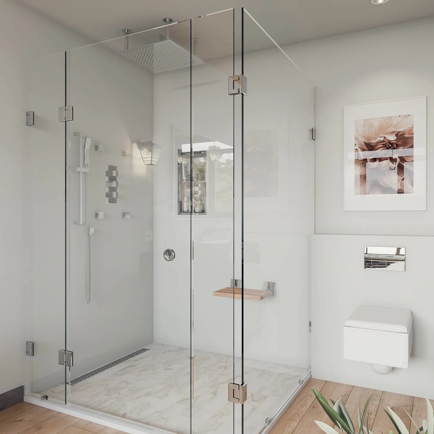 EAGO WD333 Square Modern Dual Flush Wall Mounted Toilet Bowl - image 11