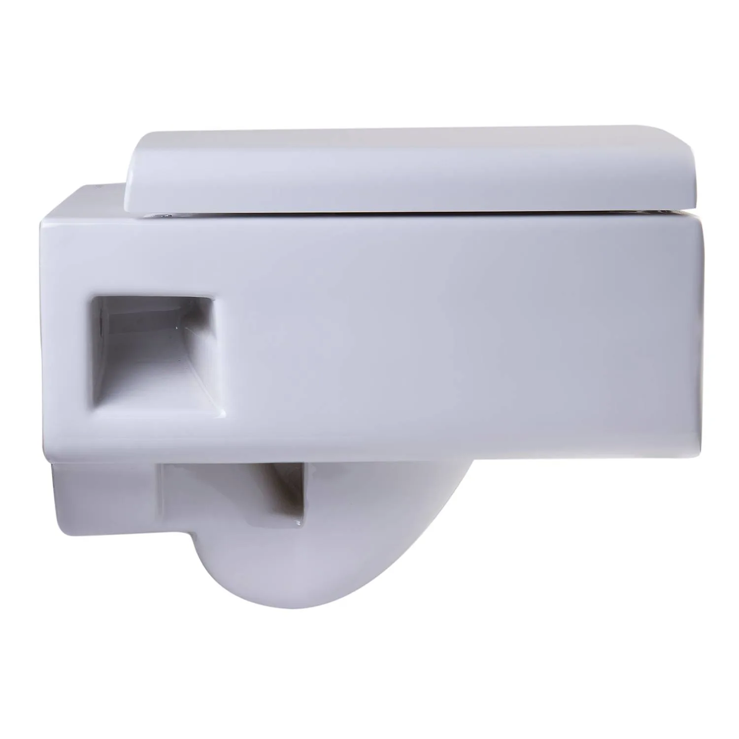 EAGO WD333 Square Modern Dual Flush Wall Mounted Toilet Bowl - image 5