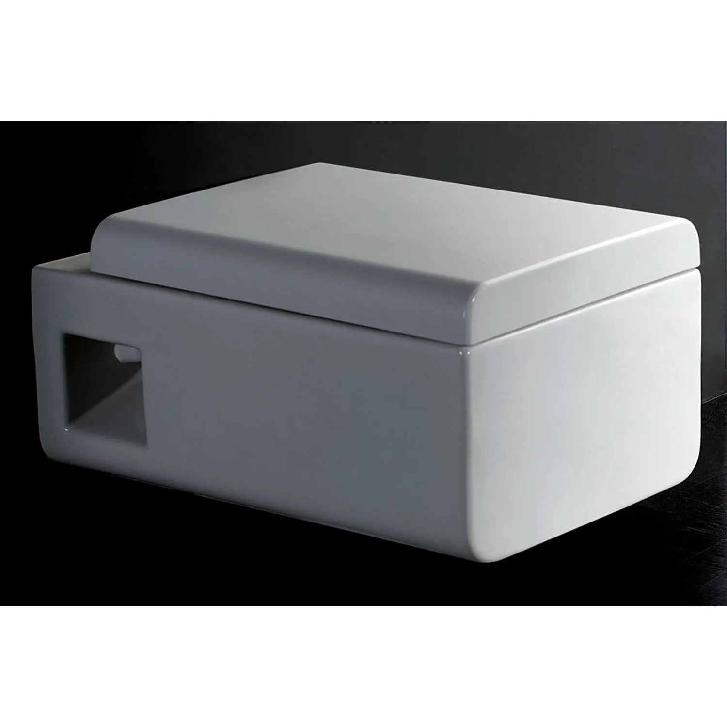 EAGO WD333 Square Modern Dual Flush Wall Mounted Toilet Bowl - image 7