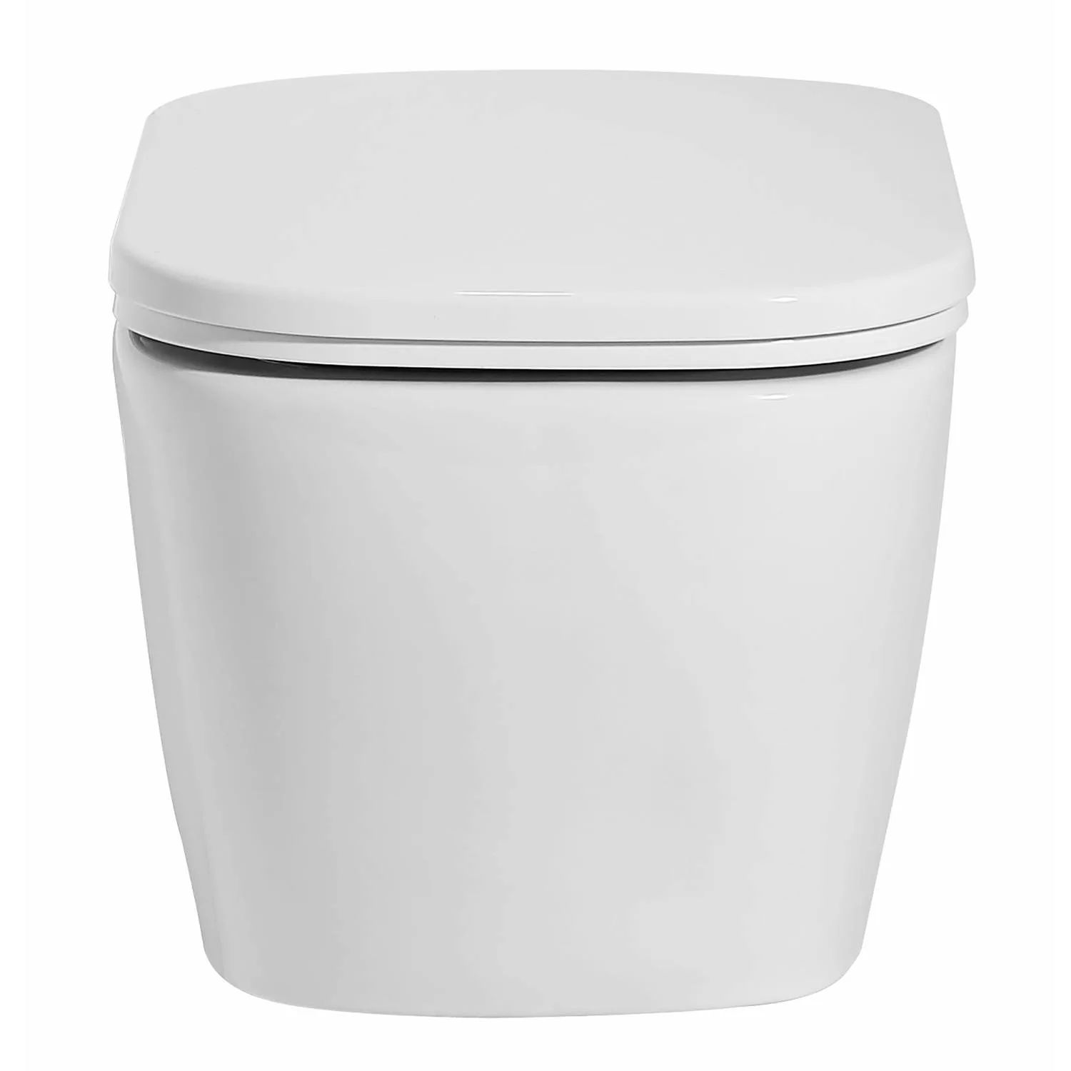 EAGO WD390 White Modern Dual Flush Wall Mounted Toilet Bowl