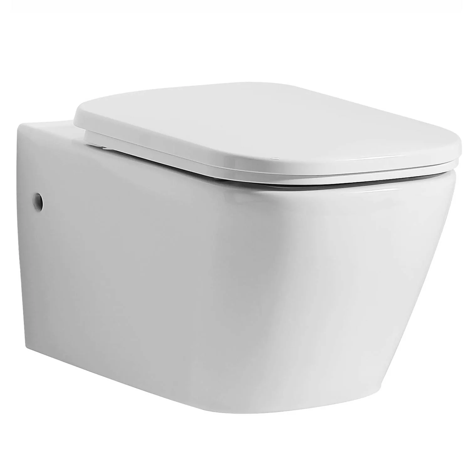 EAGO WD390 White Modern Dual Flush Wall Mounted Toilet Bowl - image 2