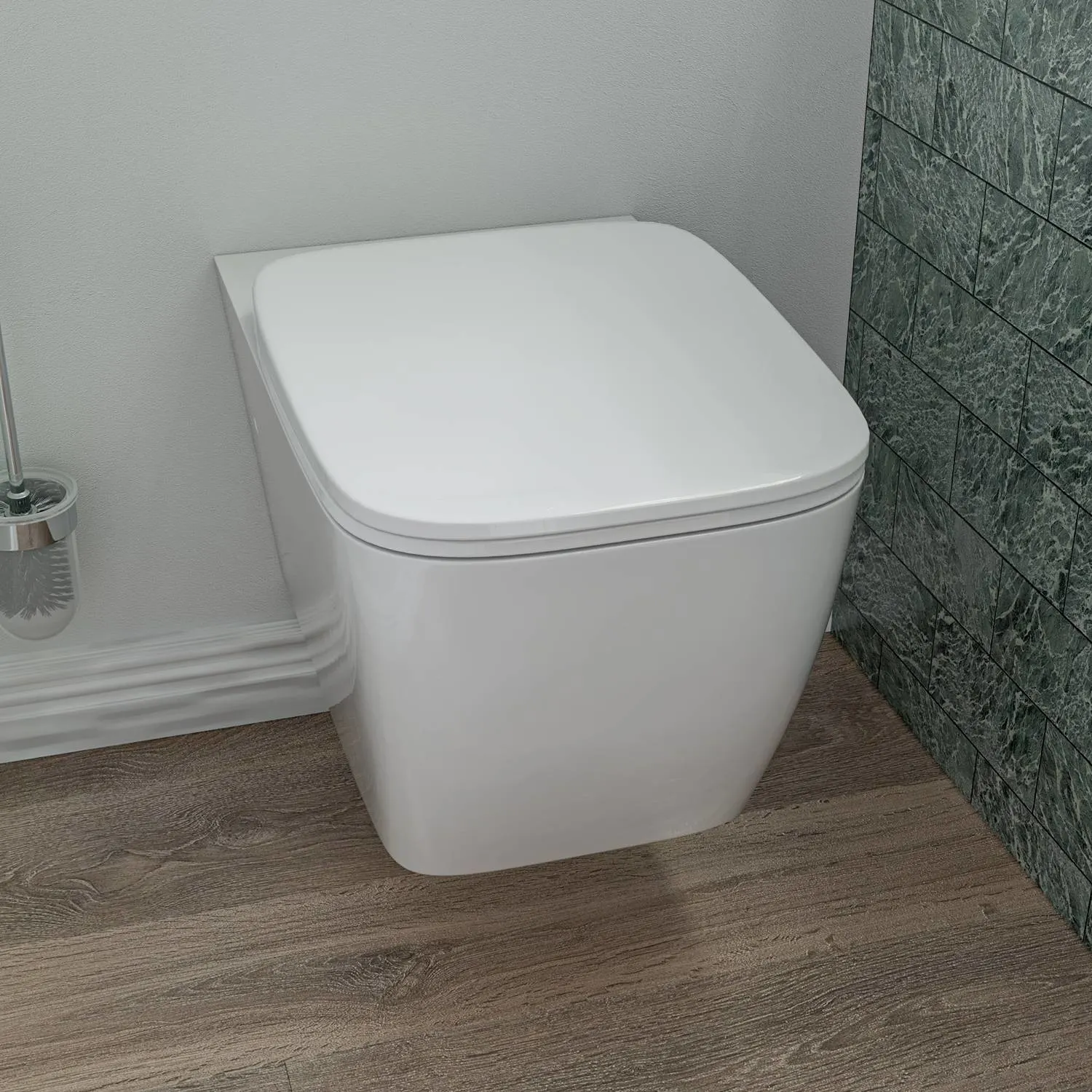 EAGO WD390 White Modern Dual Flush Wall Mounted Toilet Bowl - image 4