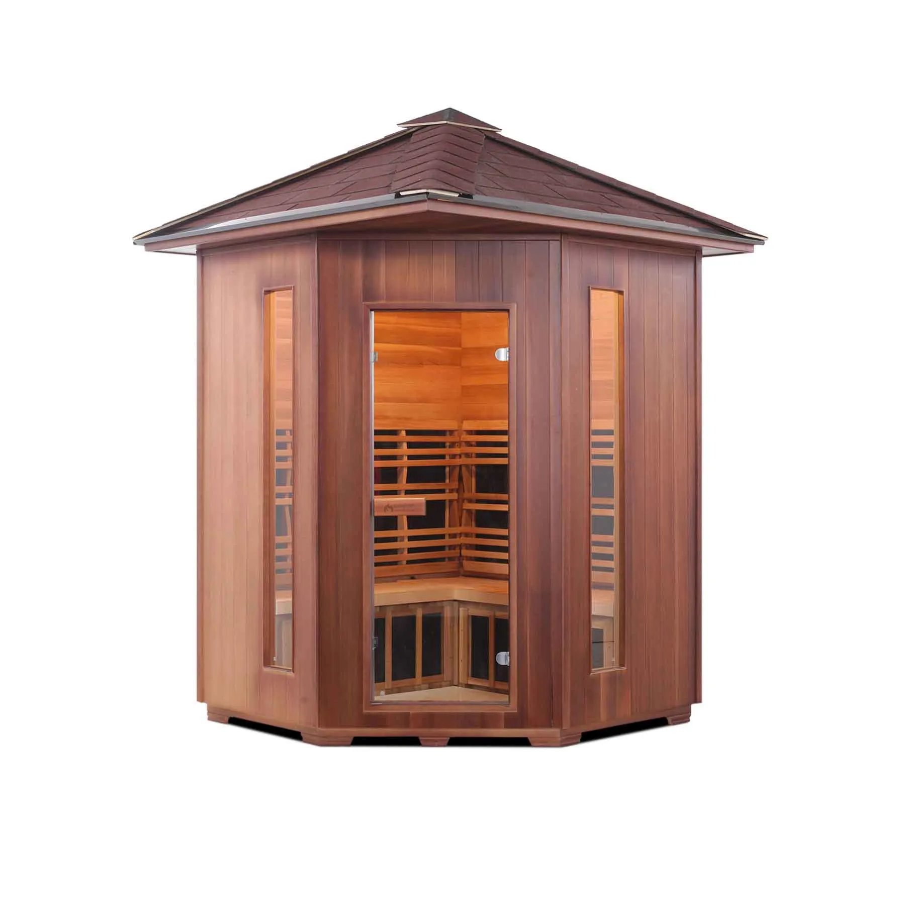 Enlighten Rustic 4C Full Spectrum Low EMF Outdoor Infrared Sauna - image 2