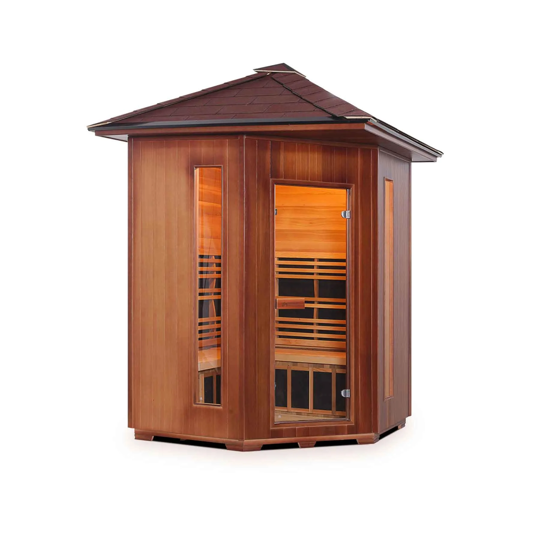 Enlighten Rustic 4C Full Spectrum Low EMF Outdoor Infrared Sauna - image 3